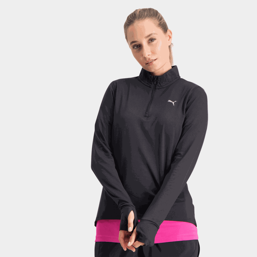 Run Favorite ¼ Zip, treningsgenser, dame - full image 1