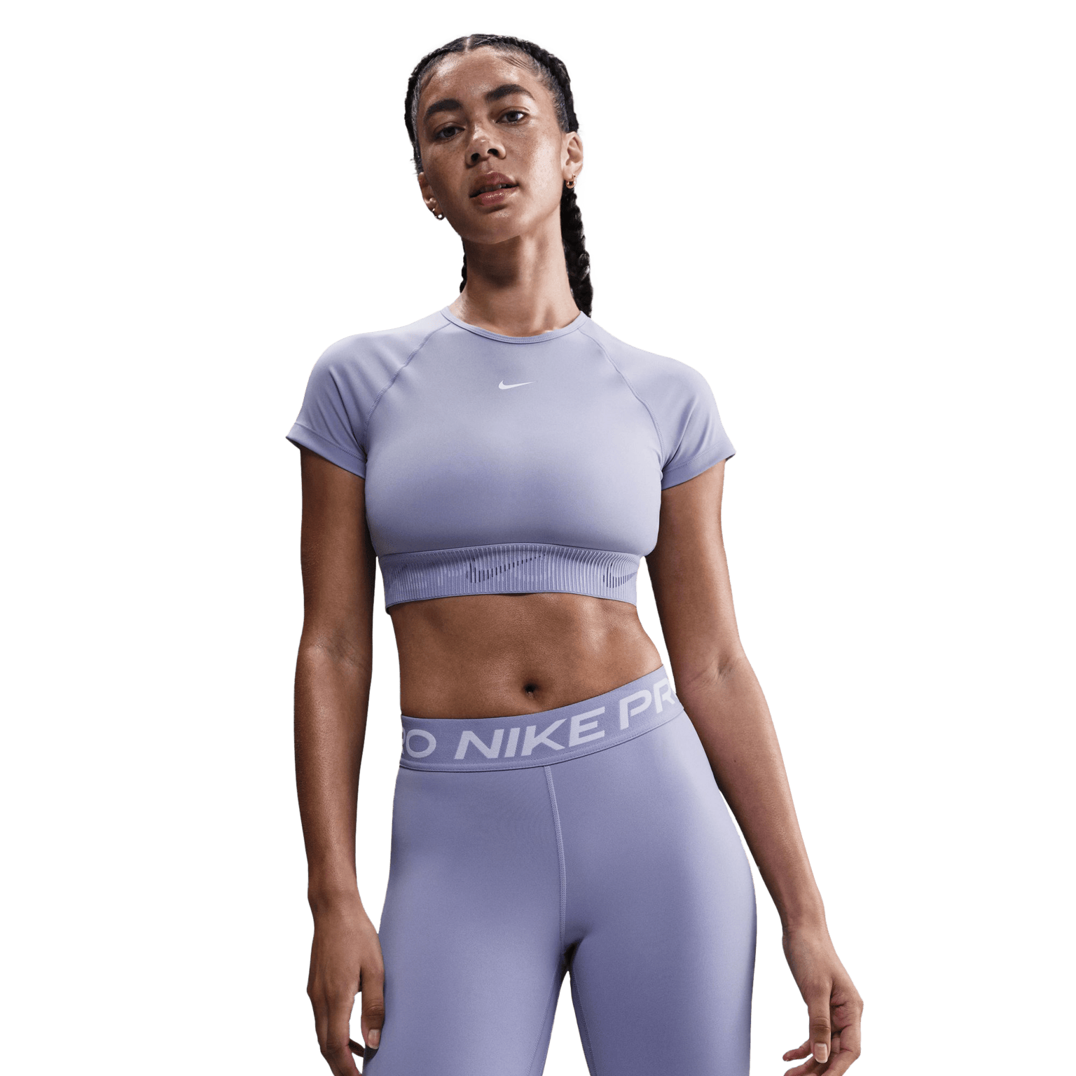 Nike Pro Dri-FIT Short Sleeve Crop Top Graphics, treningstopp, dame