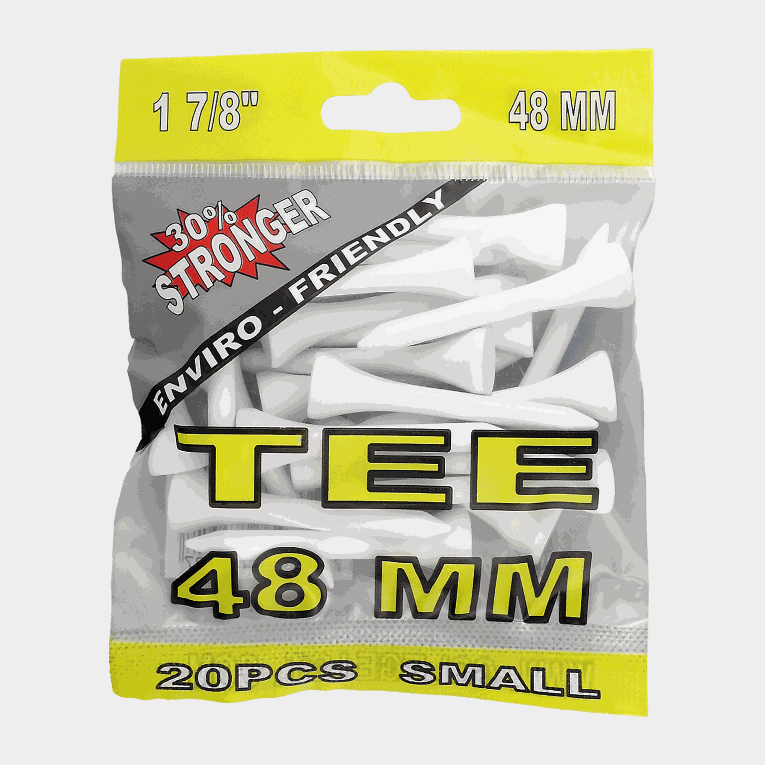 Wood Tees White (20 pcs), golfpegger - full image 1