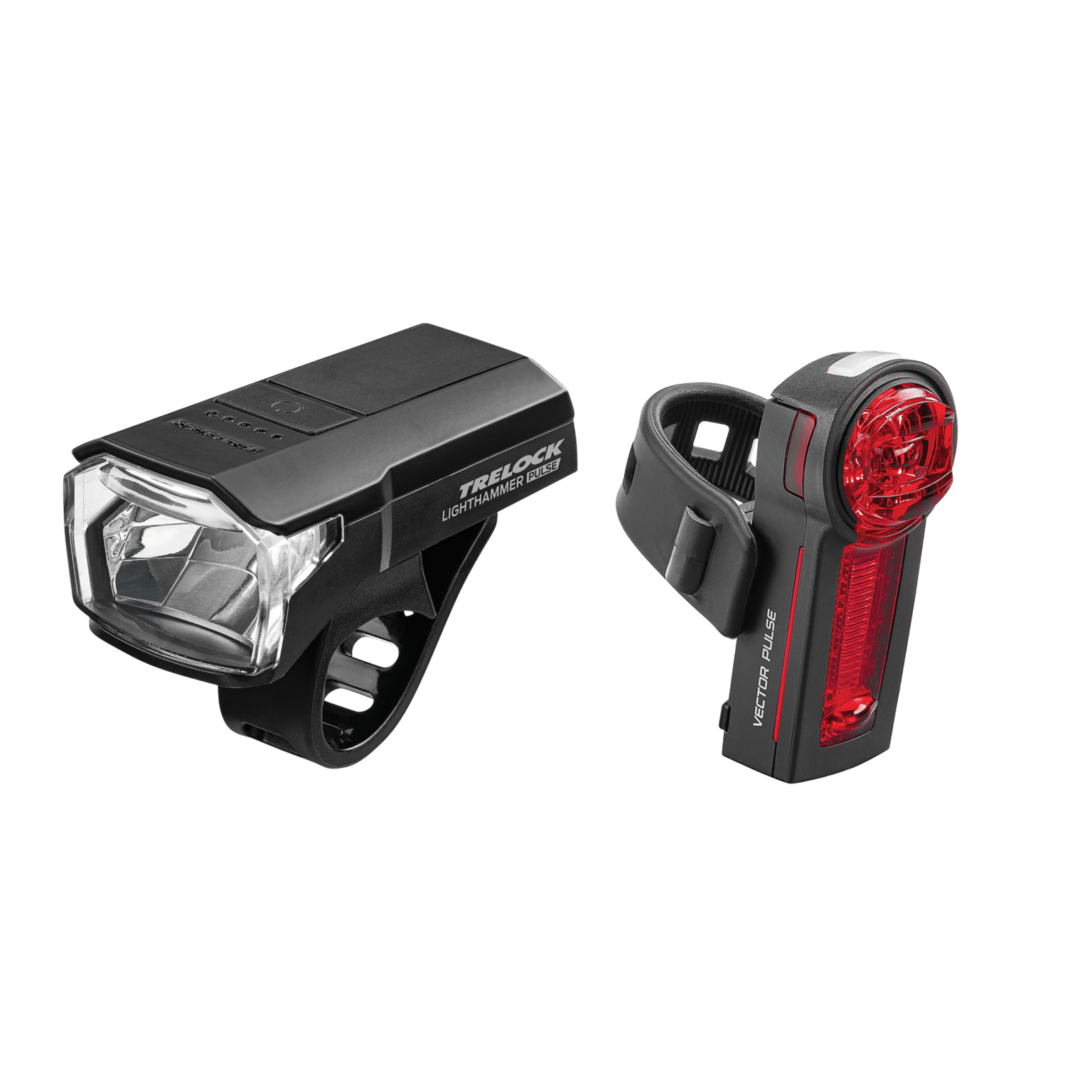 Trelock Lighthammer Pulse Vectorline Pulse Set, sett med frontlykt og baklykt