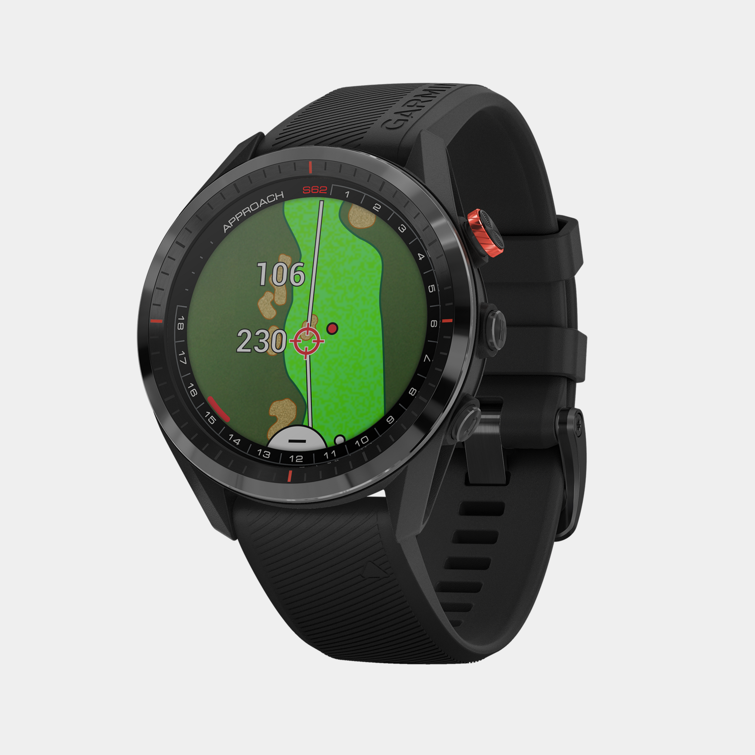 Approach S62,Golf GPS,Black, WW - Pulsklokke - Svart | XXL