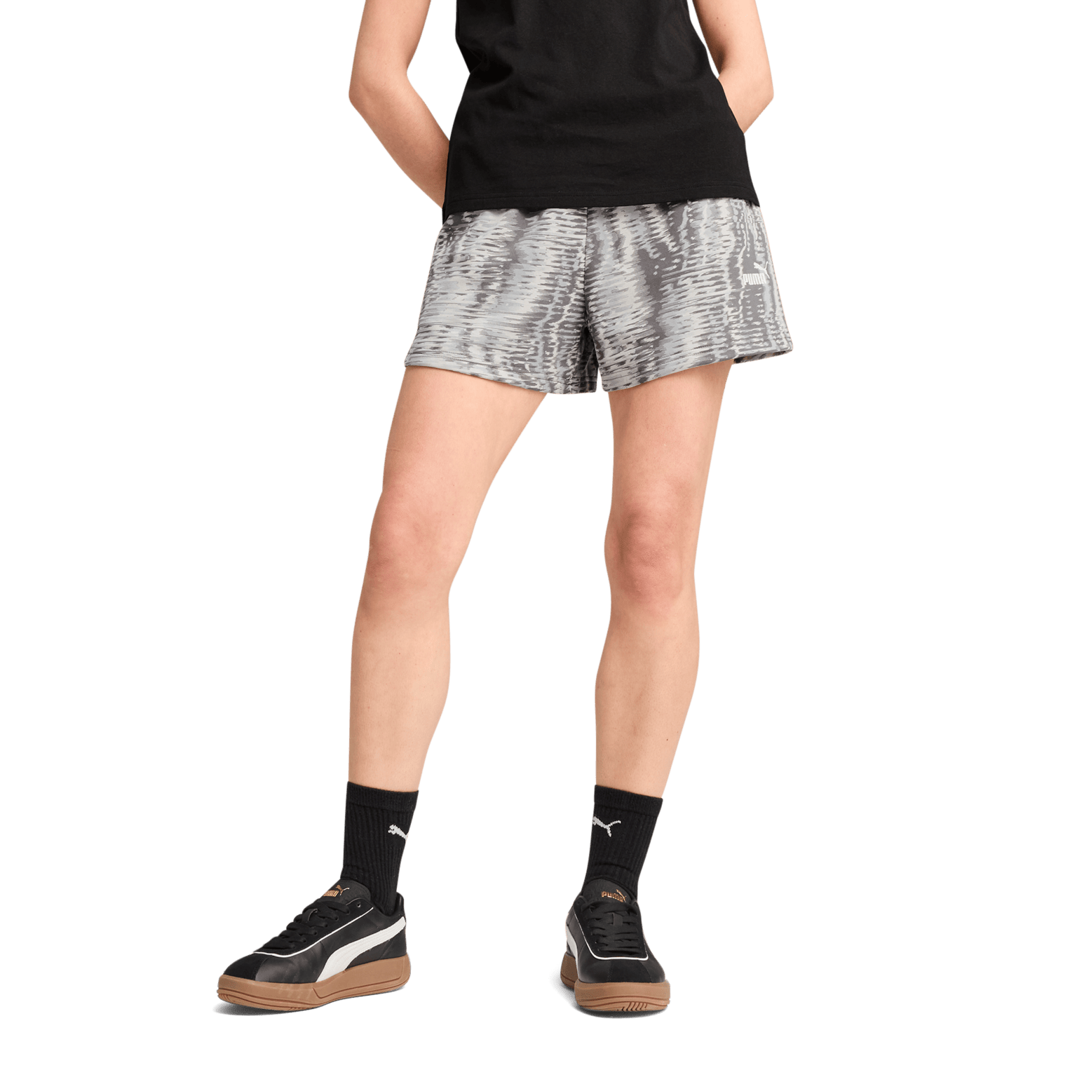 Puma ESS NATURE 2.0 Mid-Rise AOP Shorts 4", fritidsshorts, dame