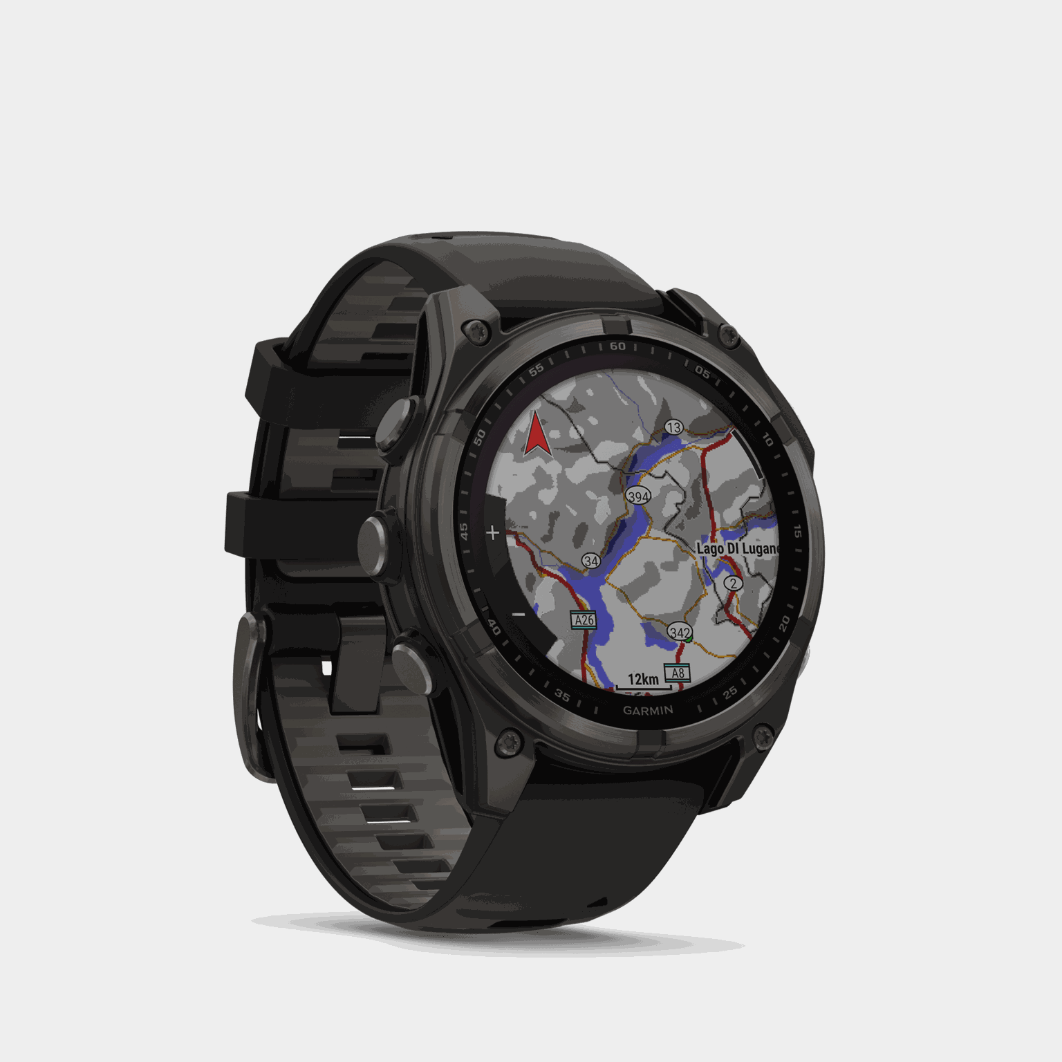 fenix 8 – 47 mm, Solar, Sapphire, Carbon Gray DLC Ti, smartklokke - full image 3