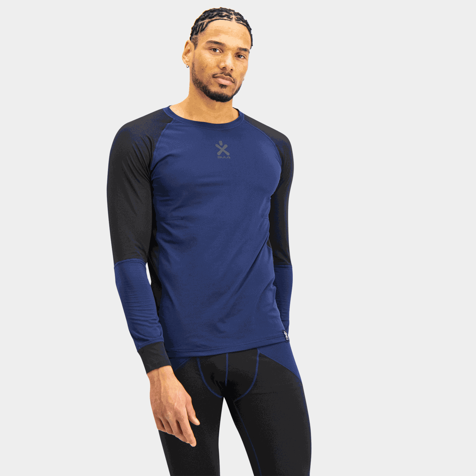 FlexTech Crew, baselayer, herre - Superundertøy overdel herre - Svart | XXL