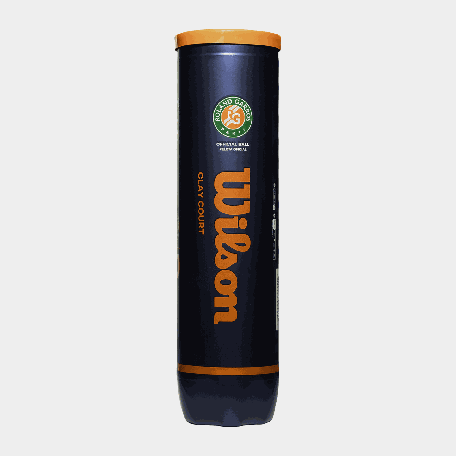 Roland Garros Tennis 4-Ball Can, clay court , tennisball - full image 1