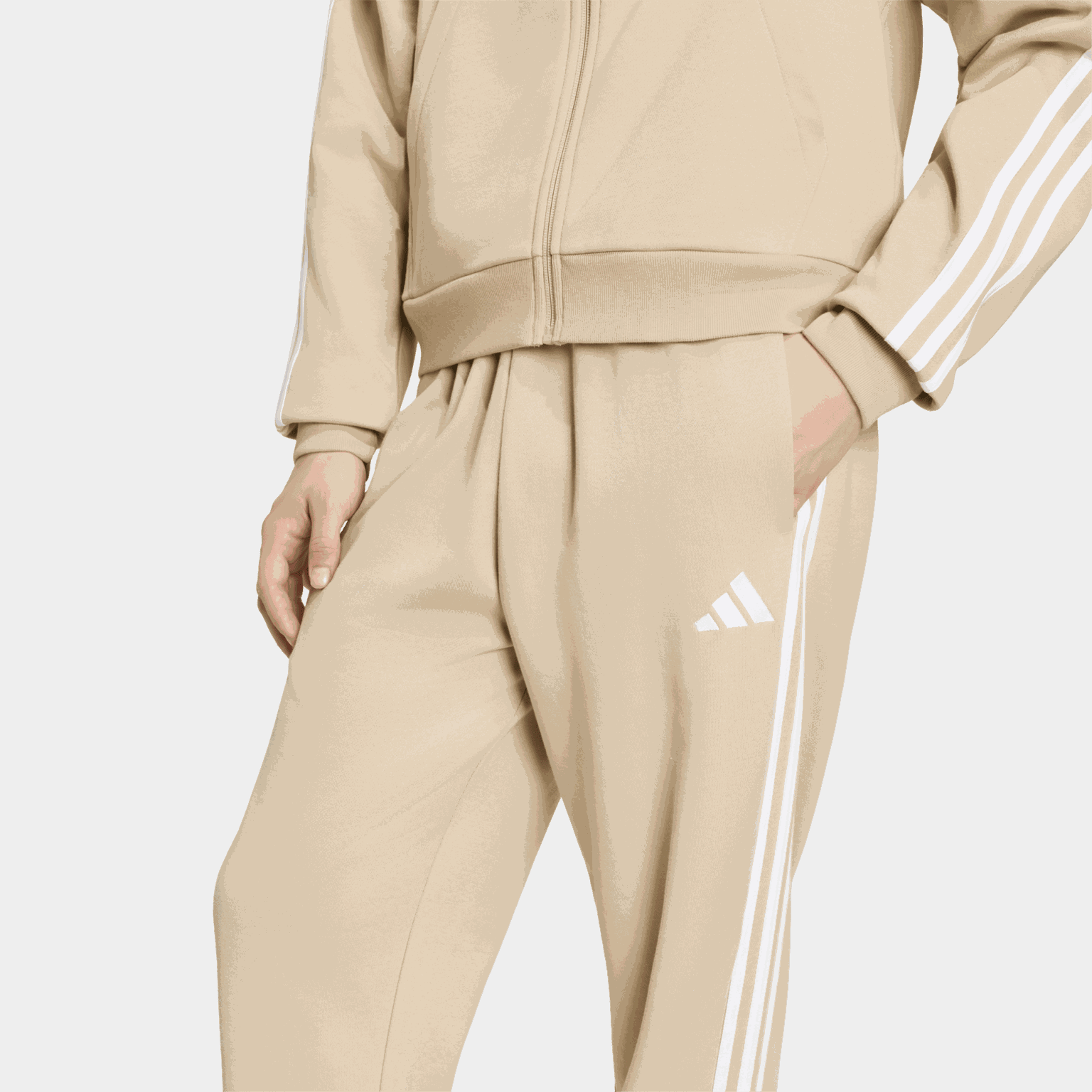 Essentials 3-Stripes French Terry Tapered Cuffed Joggers, joggebukse, herre - full image 4