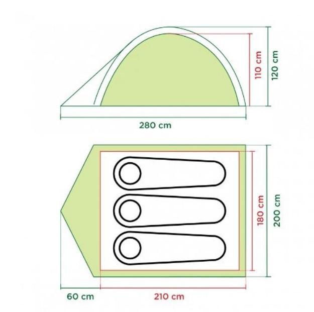 Tent Darwin 3, kuppeltelt - full image 2