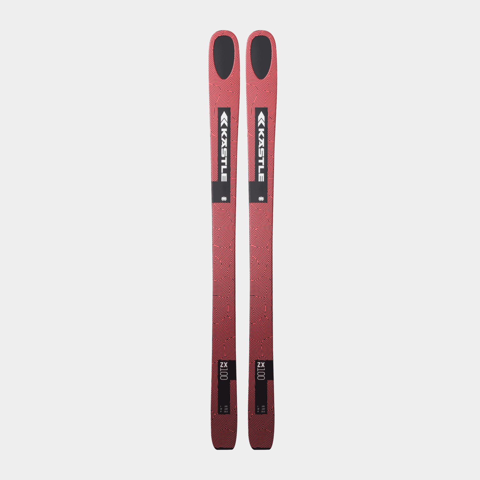 スキー cl1ss Touring Skis ZX100 24/25, frikjøringsski - Allmountainski - Rød | XXL