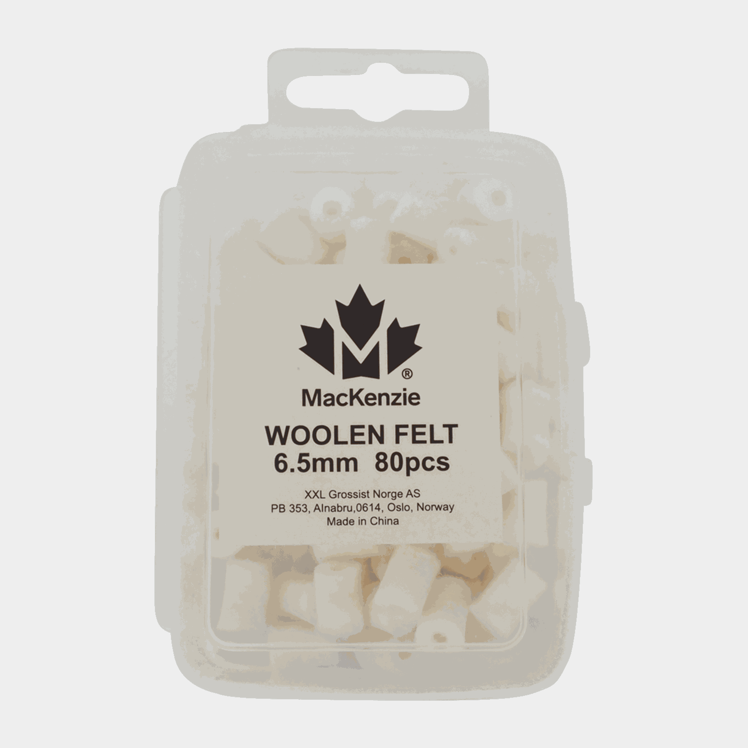 Woolen Felt Pellets, 6,5mm, pussepropper - full image 2
