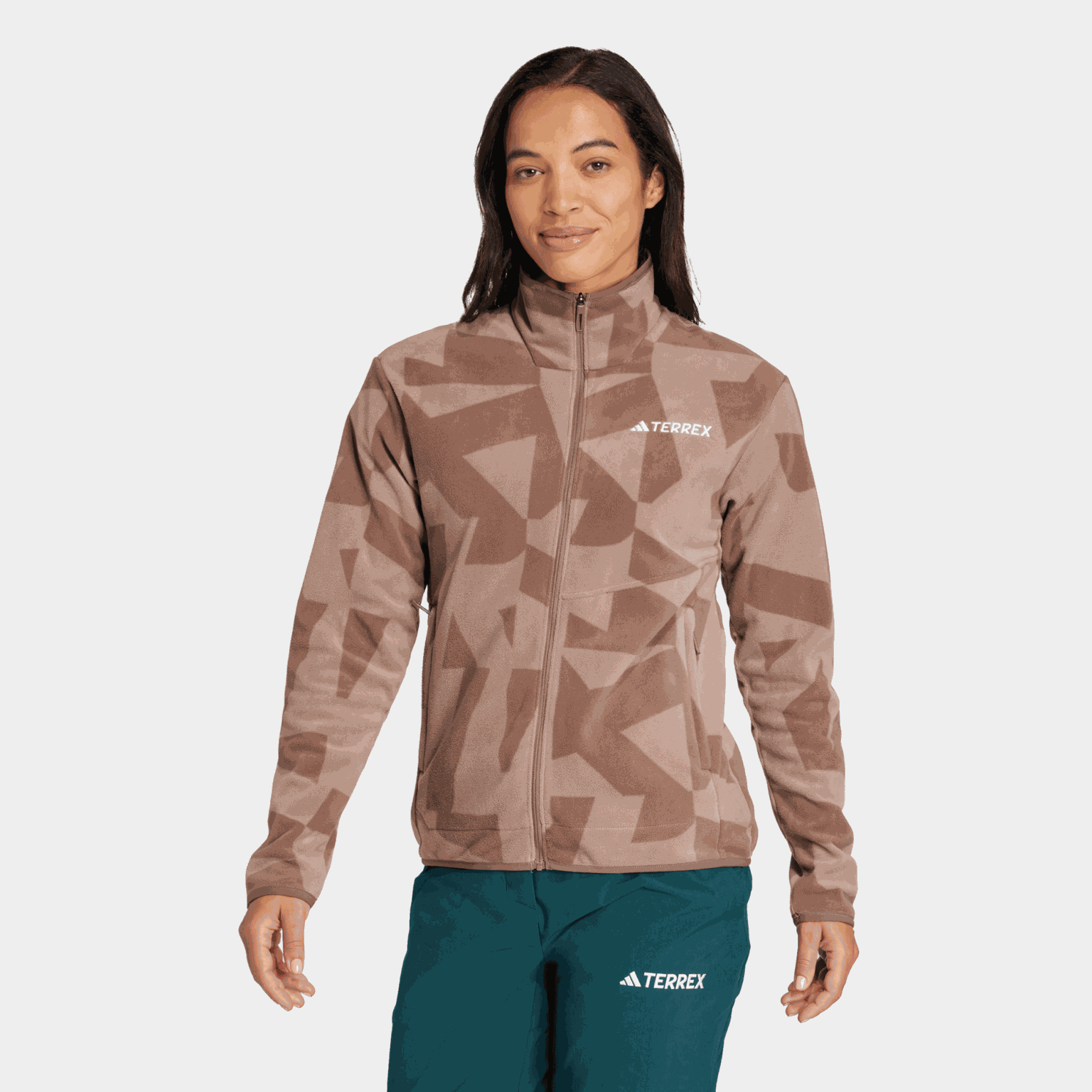 Terrex Multi Printed Full-Zip Fleece Jacket, fleecejakke, dame - full image 1