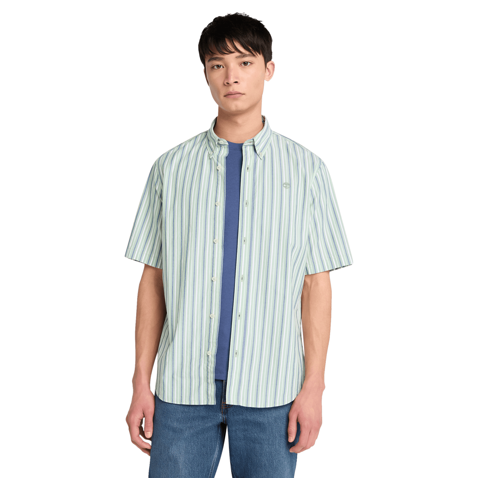 Timberland Striped Short Sleeve Shirt, skjorte