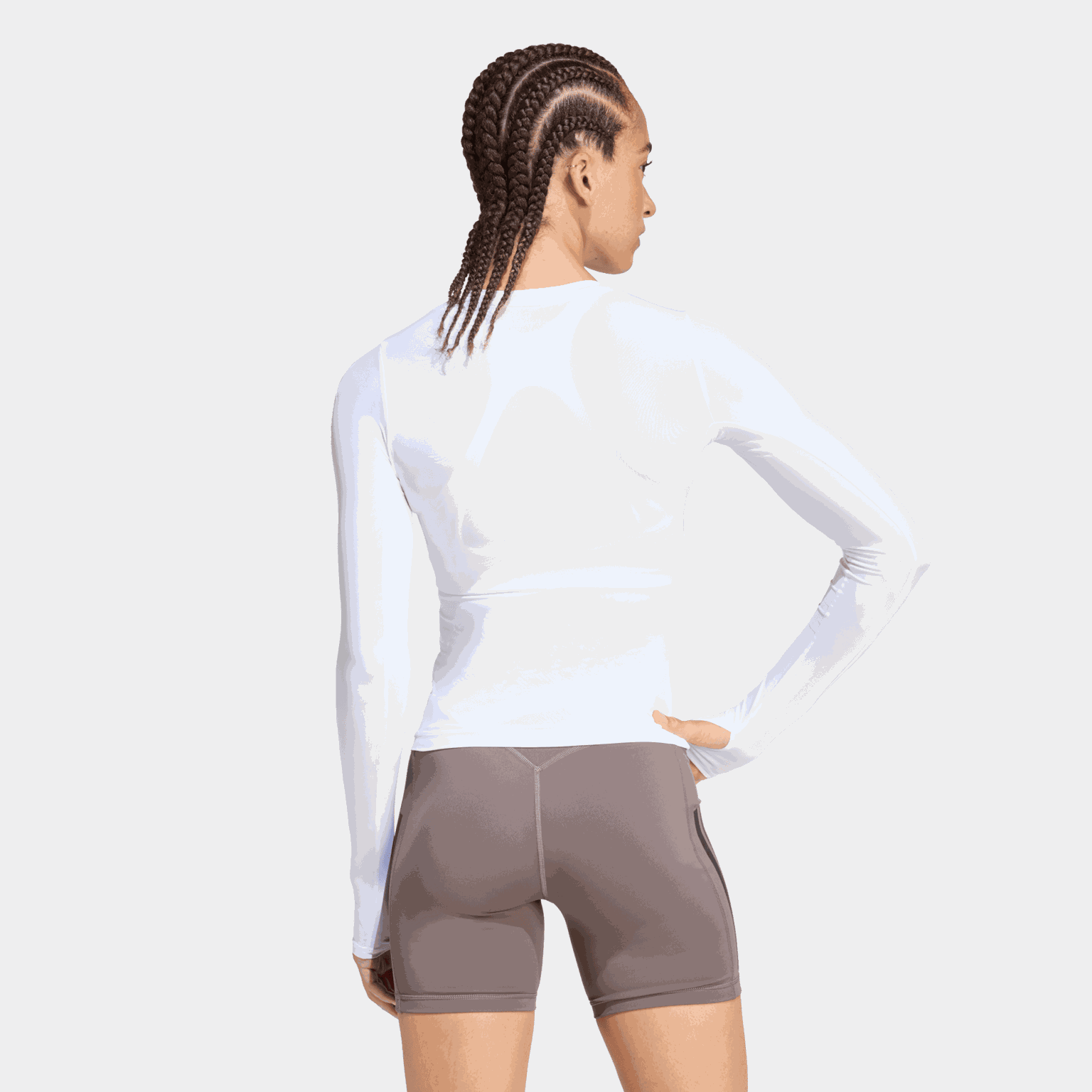 Power Essentials Workout Contour Long Sleeve, treningsgenser, dame - full image 2