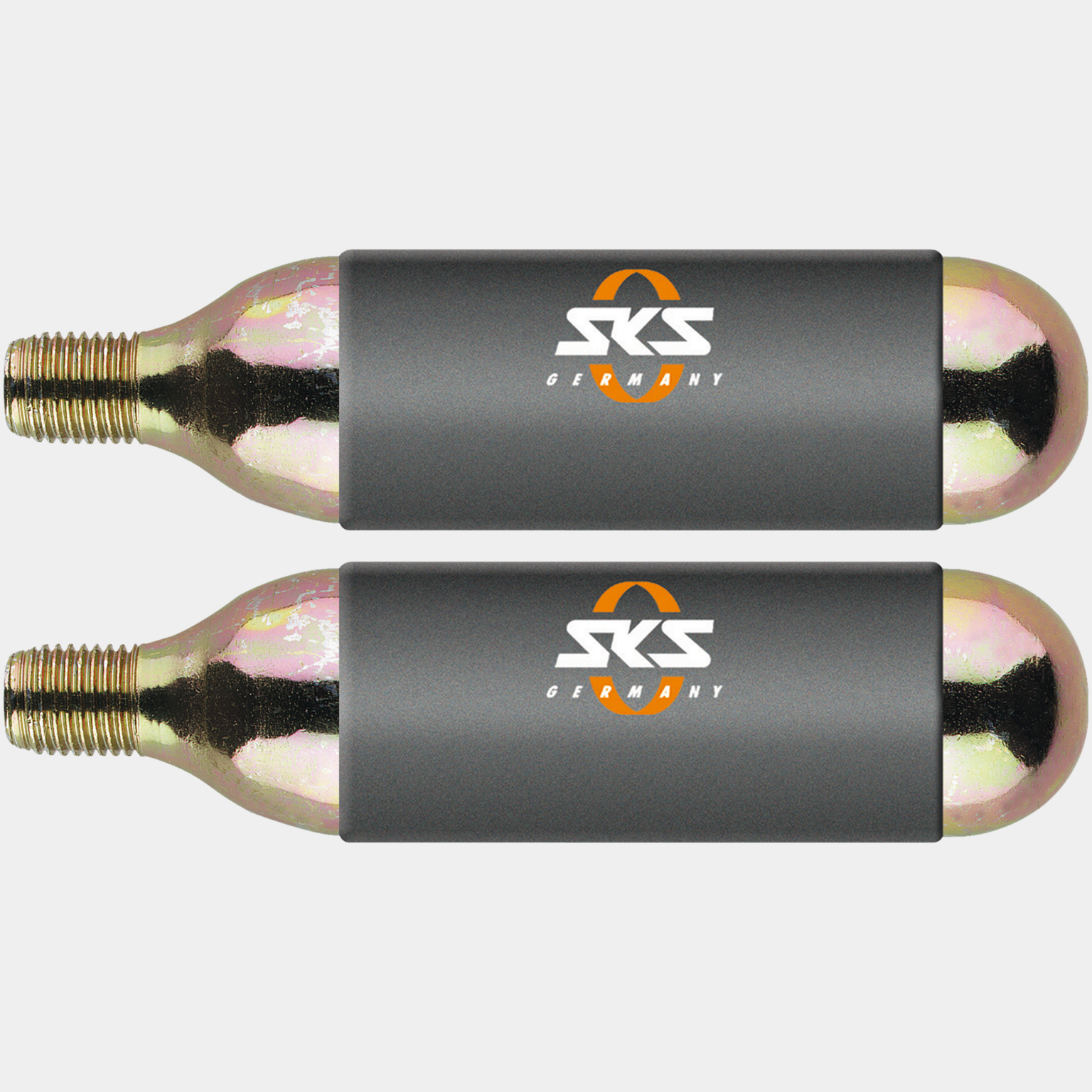 CO2 Cartridge threads 24 g 2 pk, trykkluftpatroner - Sykkelpumpe - Sølv ...