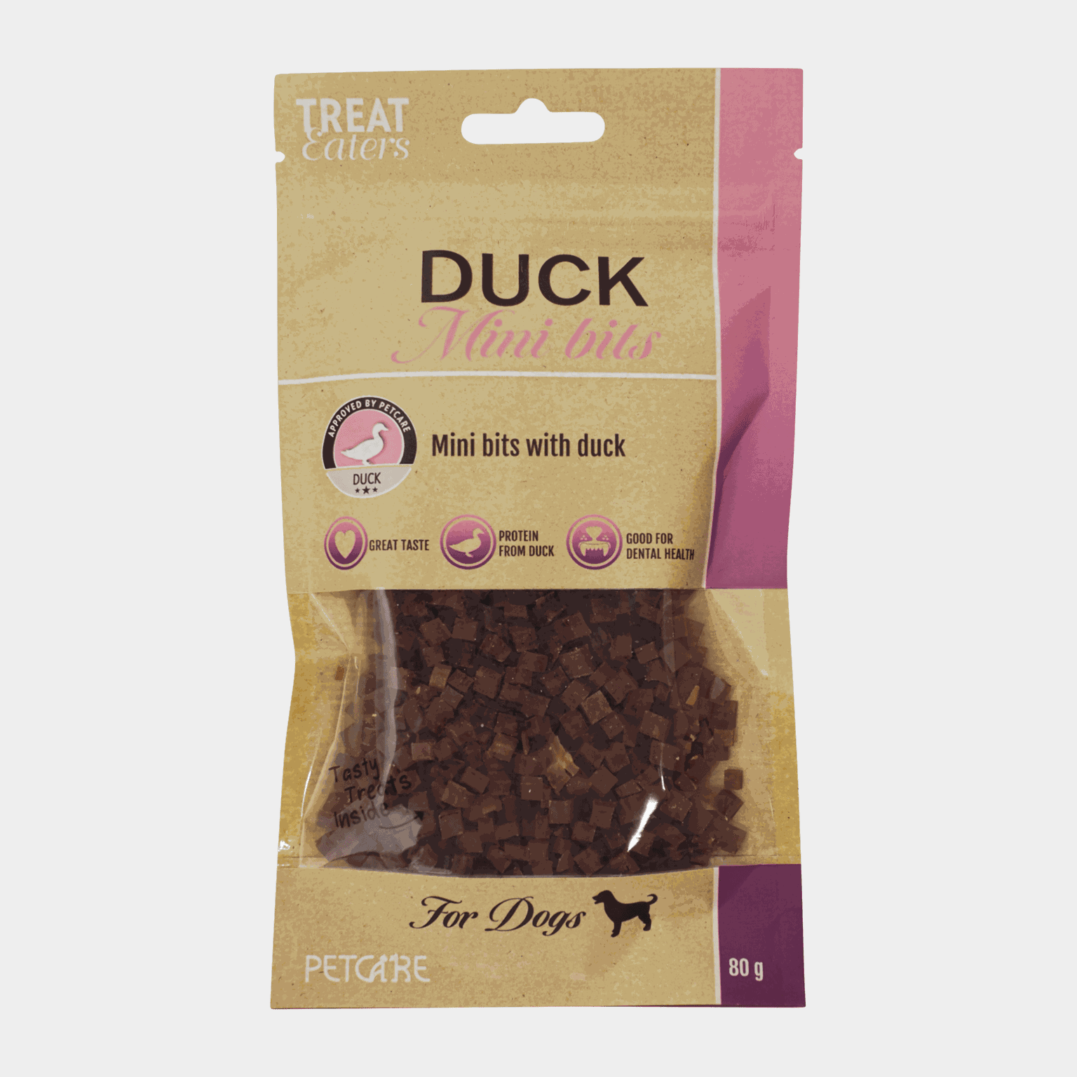 Mini Bits Duck 80g, godbiter til hund - full image 1