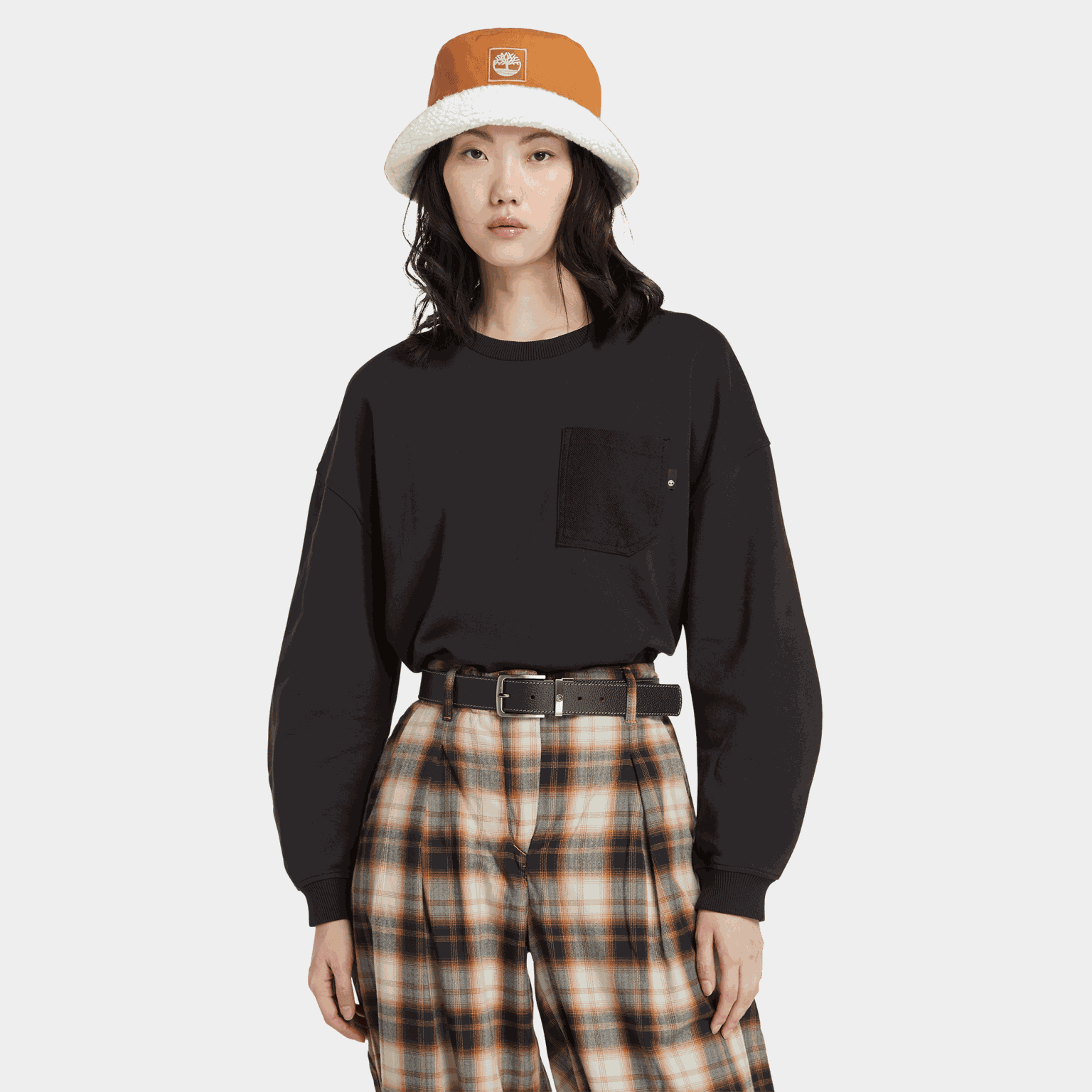 Mixed Textured Crew, genser, dame - full image 2