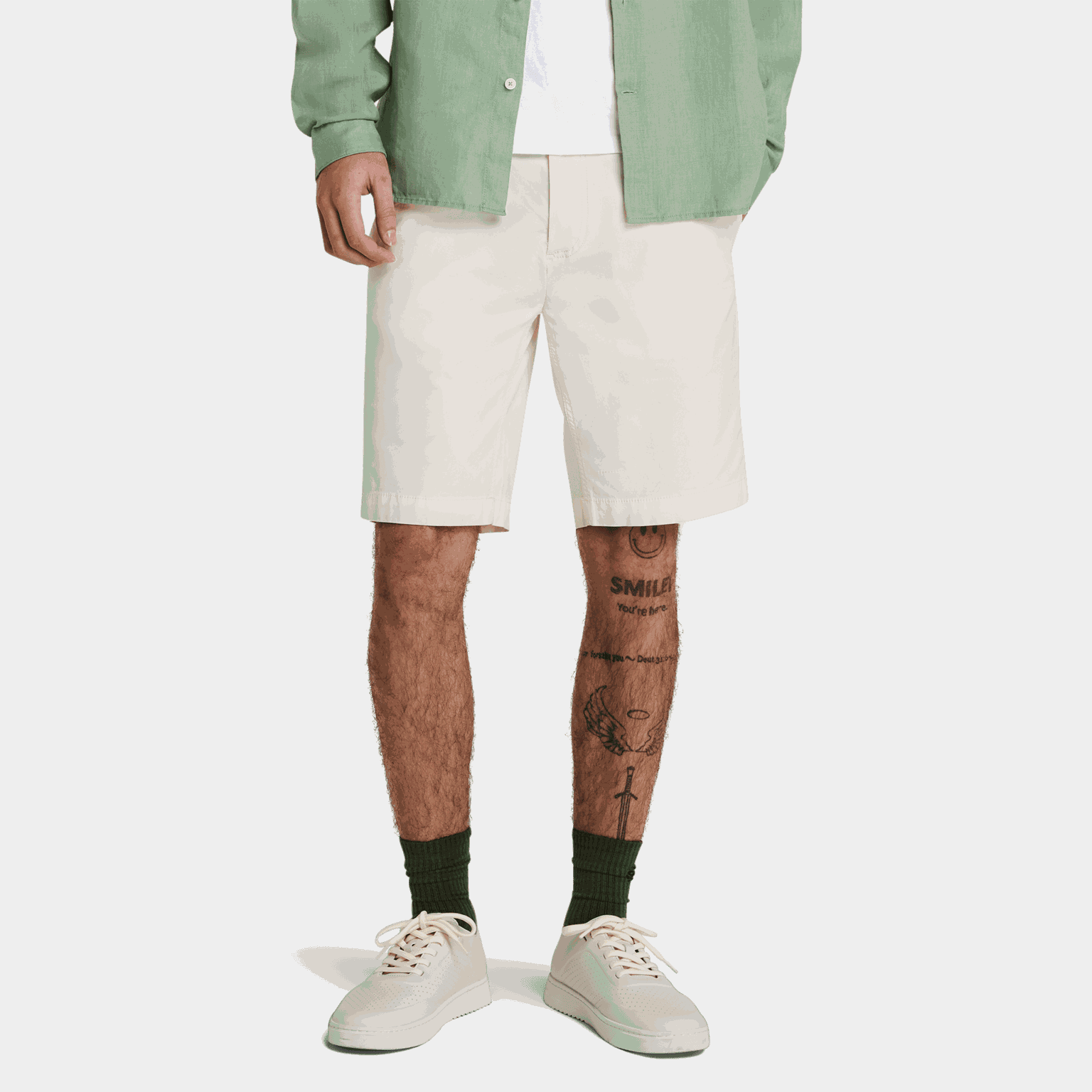 Poplin Chino Short, shorts, herre - full image 1