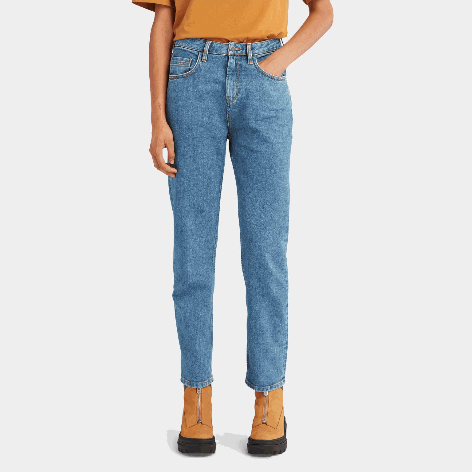 High Waist Denim, bukser, dame - full image 1