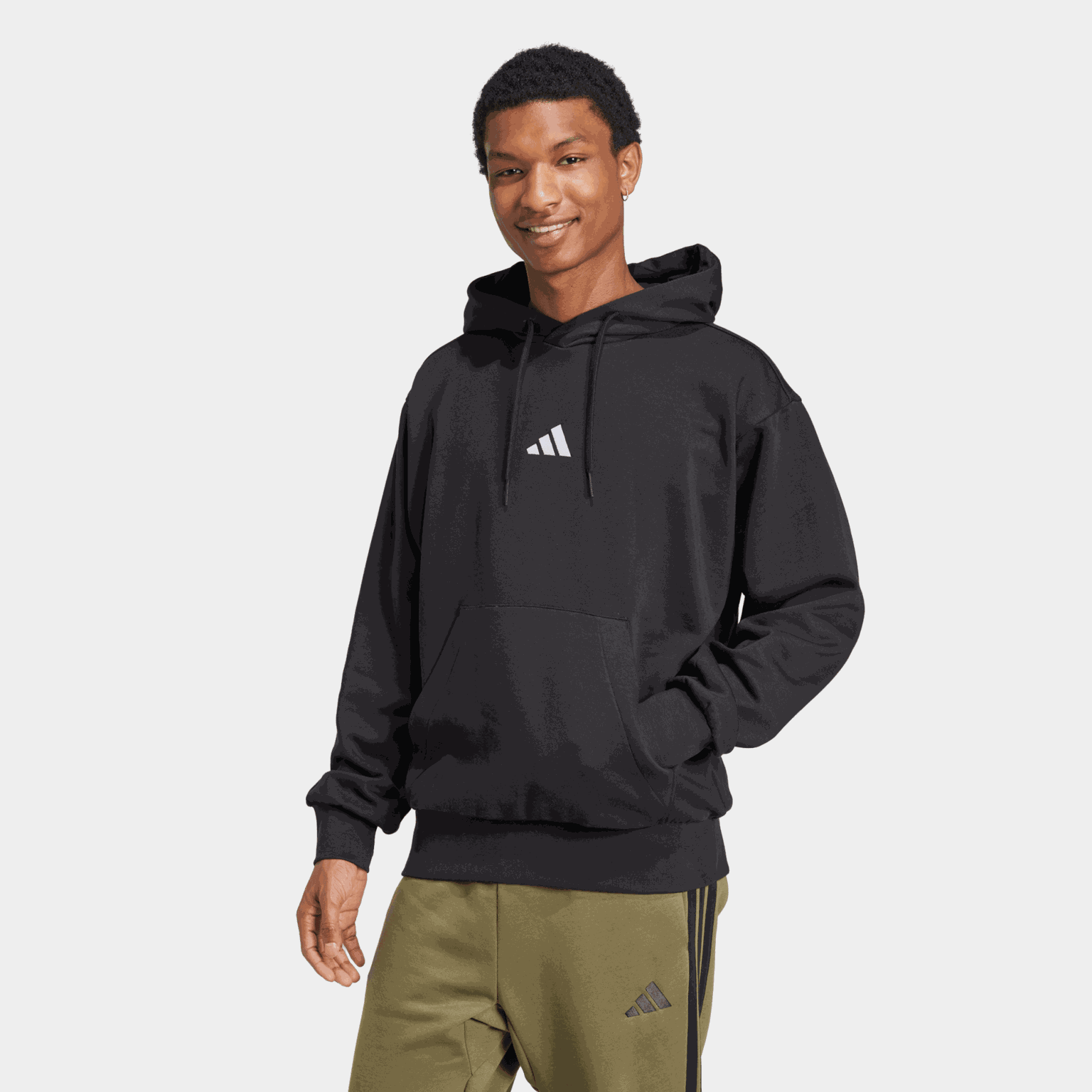 Essentials Feelcozy Fleece Hoodie, hettegenser, herre - full image 1