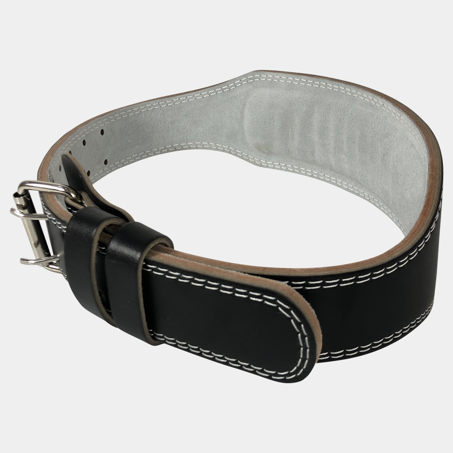 Leather Weight Lifting Belt, løftebelte - full image 3