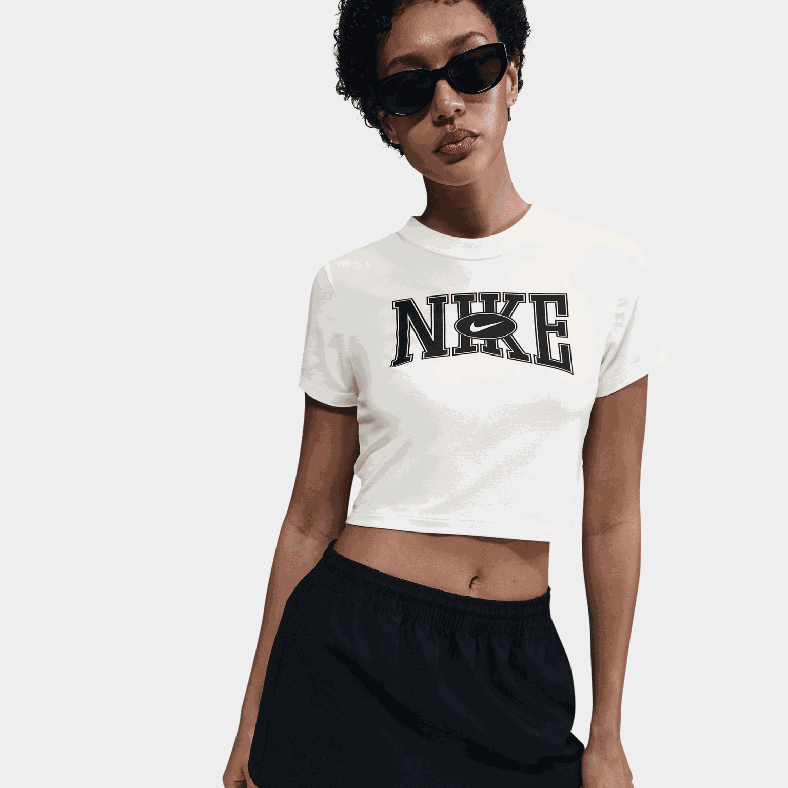 Sportswear Slim Cropped T-Shirt, t-skjorte, dame - full image 1