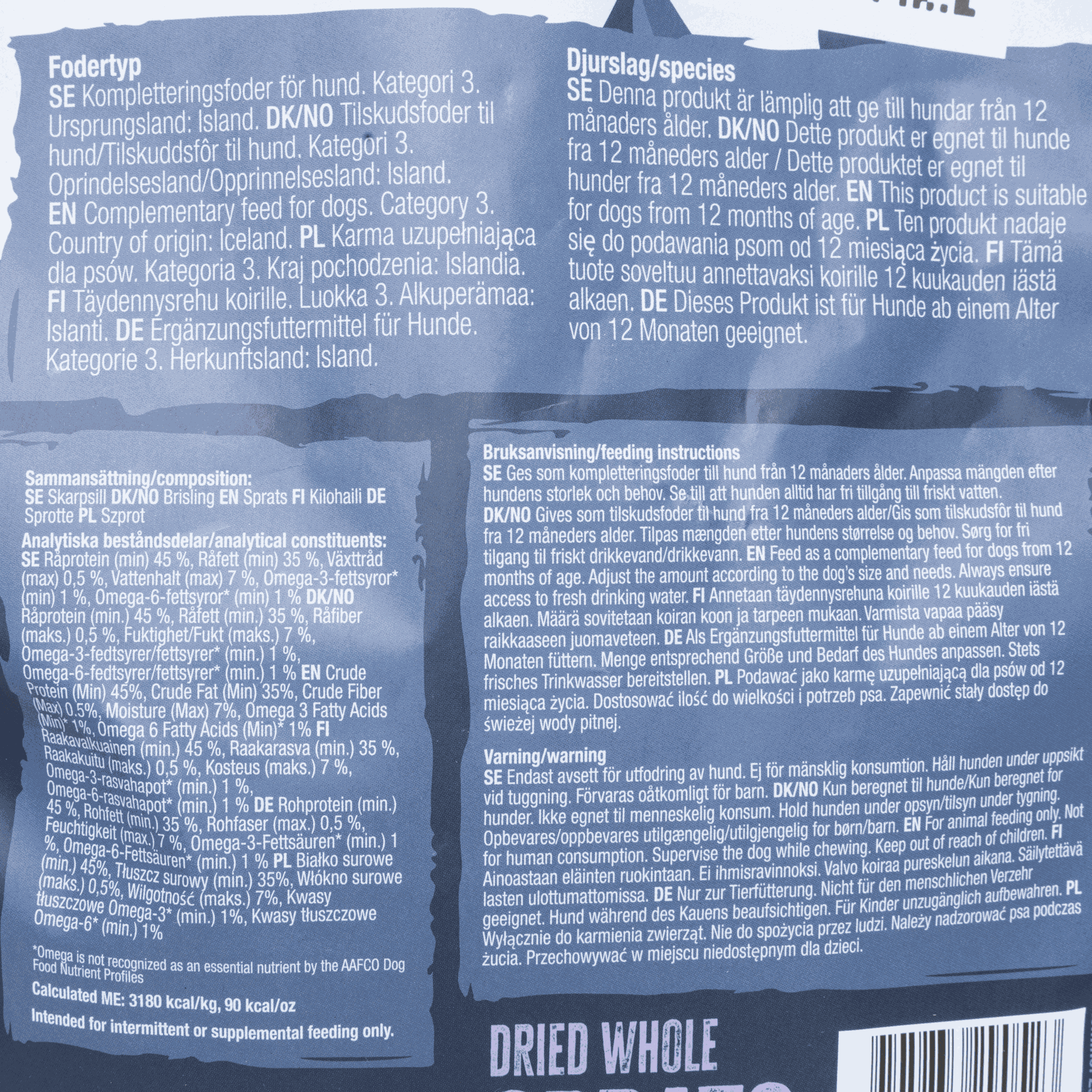 Whole Spratz 600g, hundegodteri - full image 2