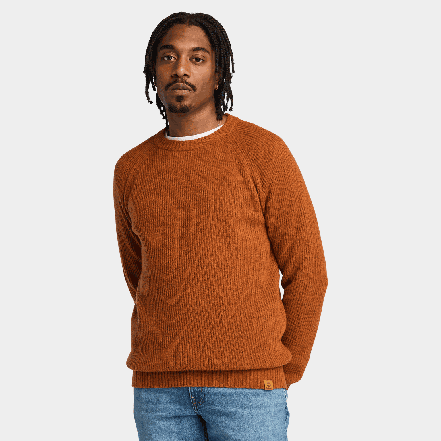 Raglan Sleeve Crew Neck, ullgenser, herre - full image 1