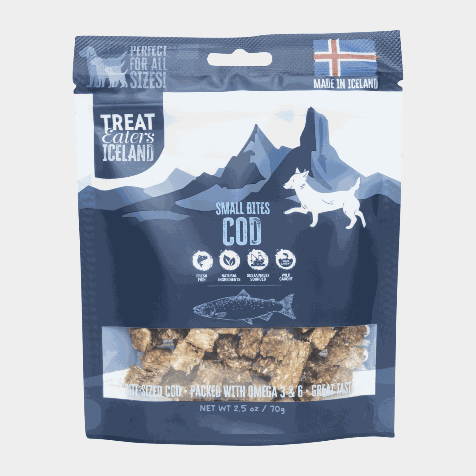 Small bites Cod 70 gr, hundegodteri - full image 1