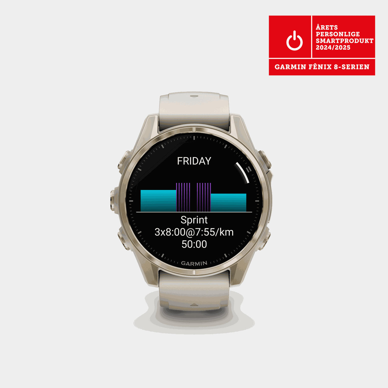 fenix 8 – 43 mm, AMOLED, Sapphire, smartklokke - full image 1