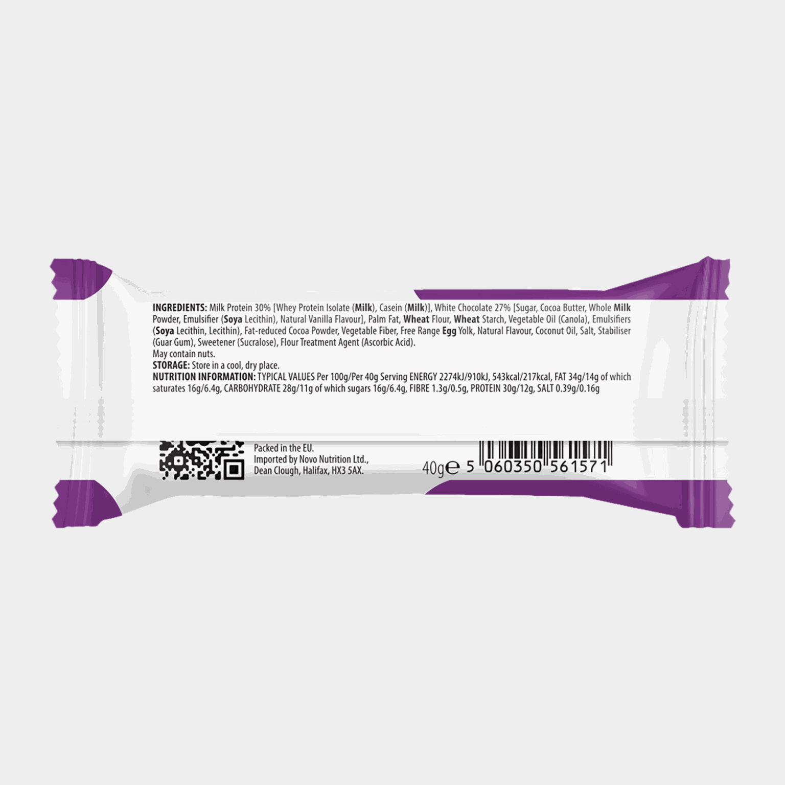 Novo Protein Wafer Bar Cookies & Cream, proteinbar - full image 2