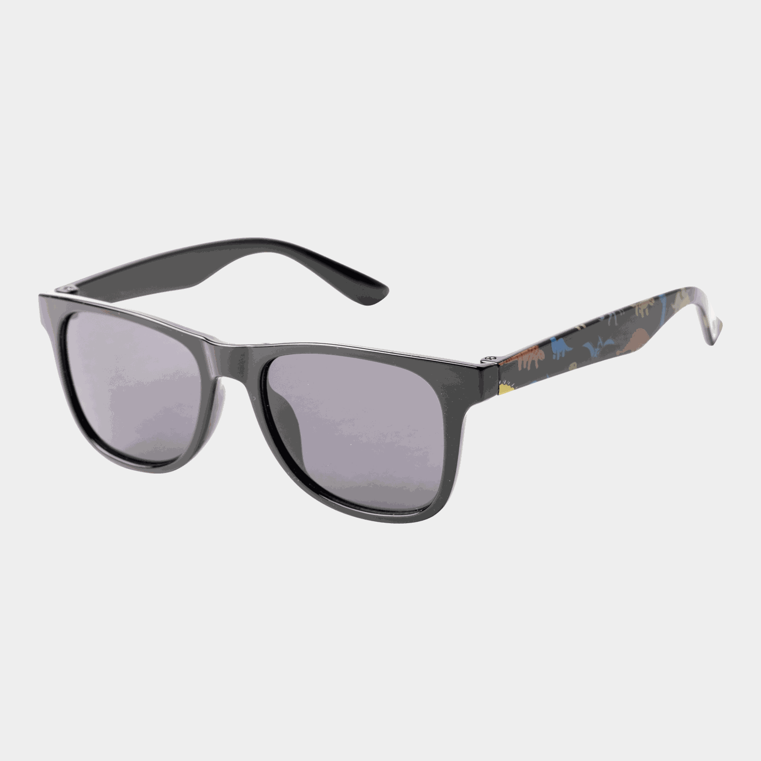 Sunglasses 003 Black Dino/Smoke, solbriller, barn - full image 1
