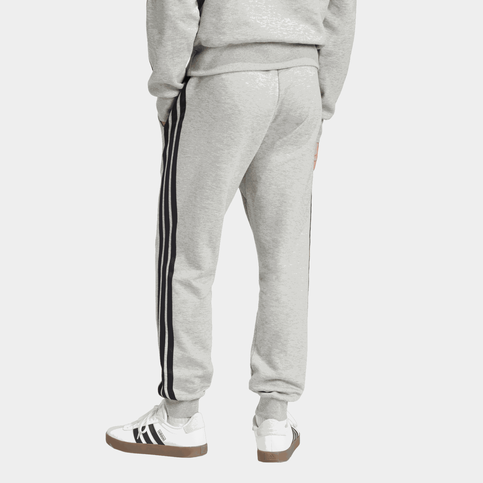 Essentials 3-Stripes Fleece Joggers, joggebukse, herre - full image 2