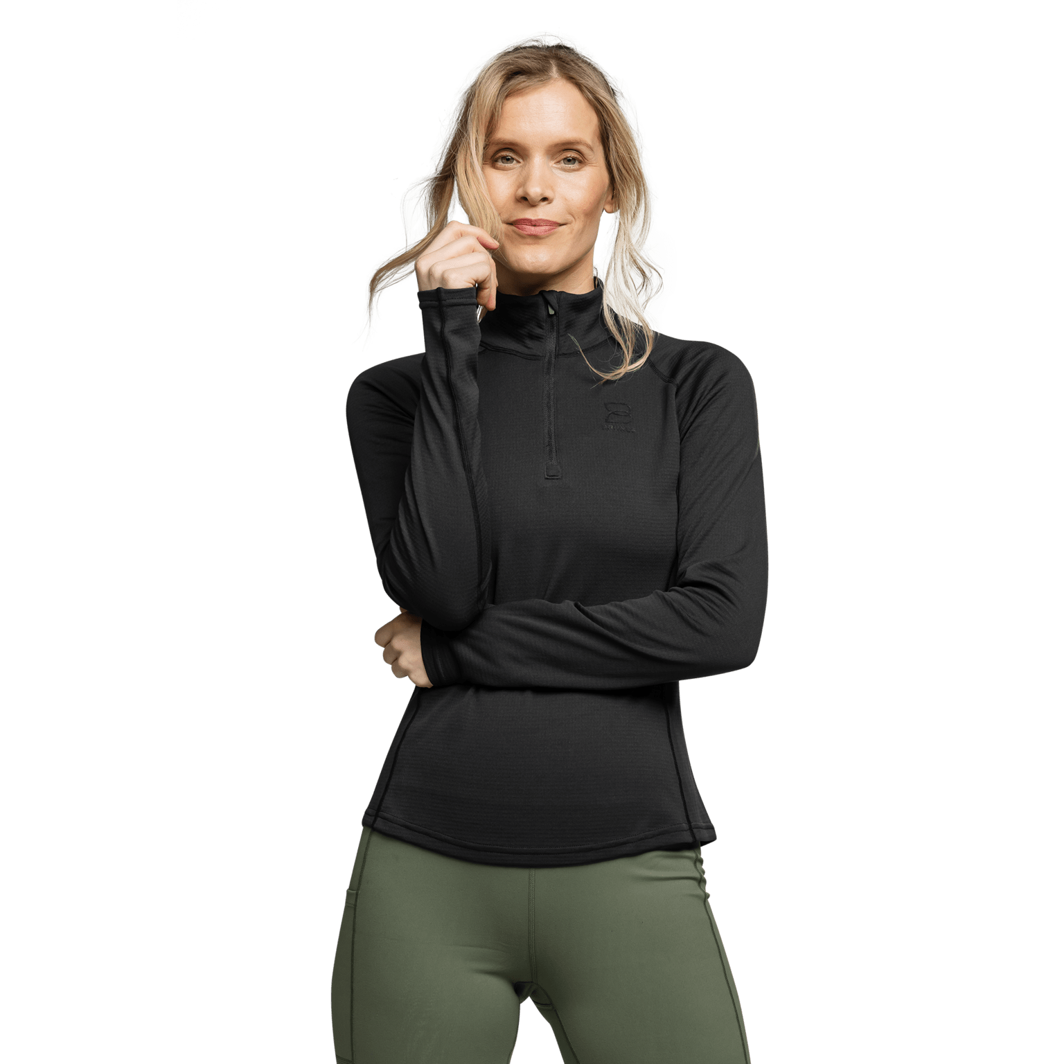 Bounce Brushed Halfzip, treningsgenser, dame
