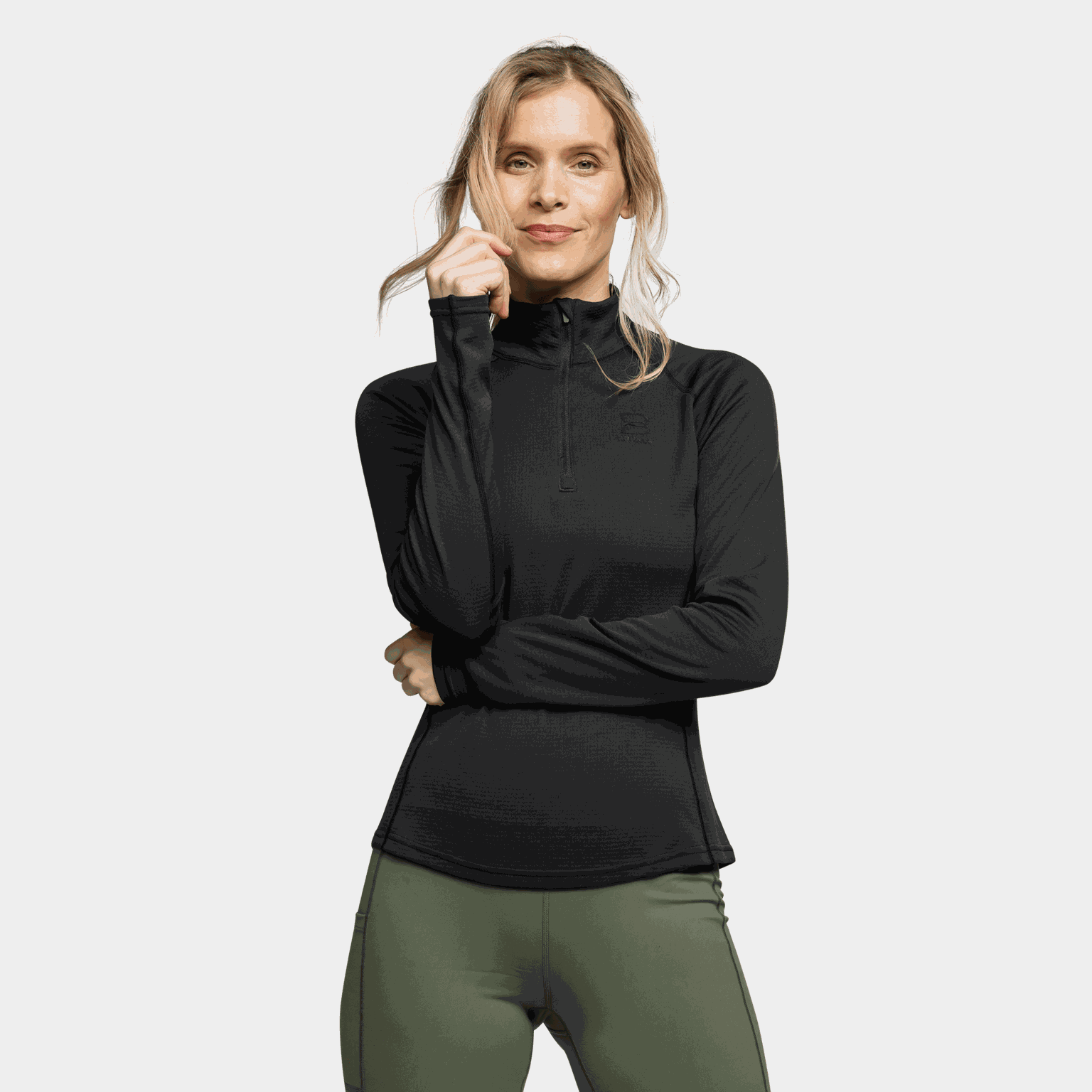Brushed Halfzip, treningsgenser, dame - full image 1