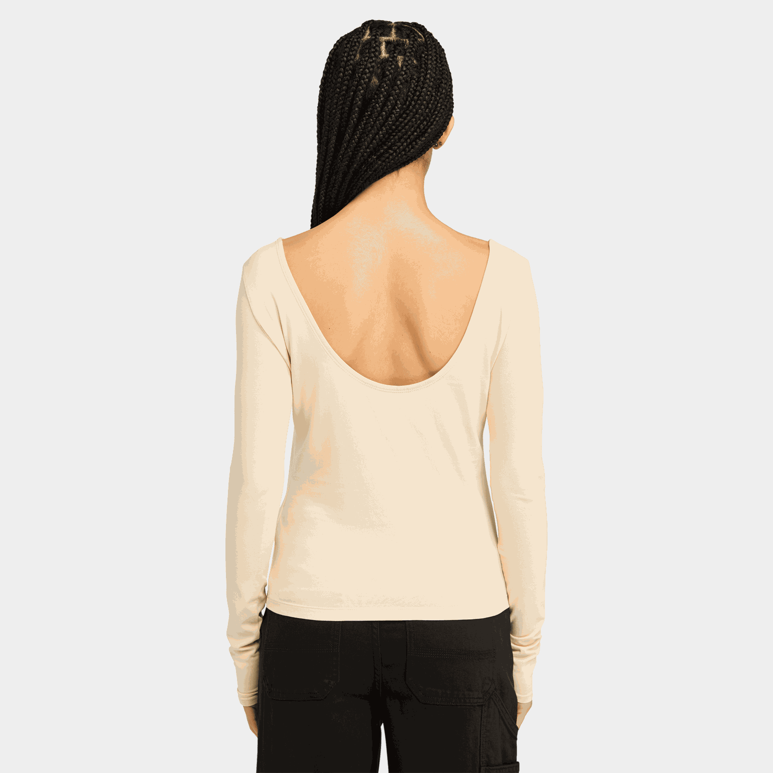 Ls Slim Fit Tee, t-skjorte, dame - full image 3