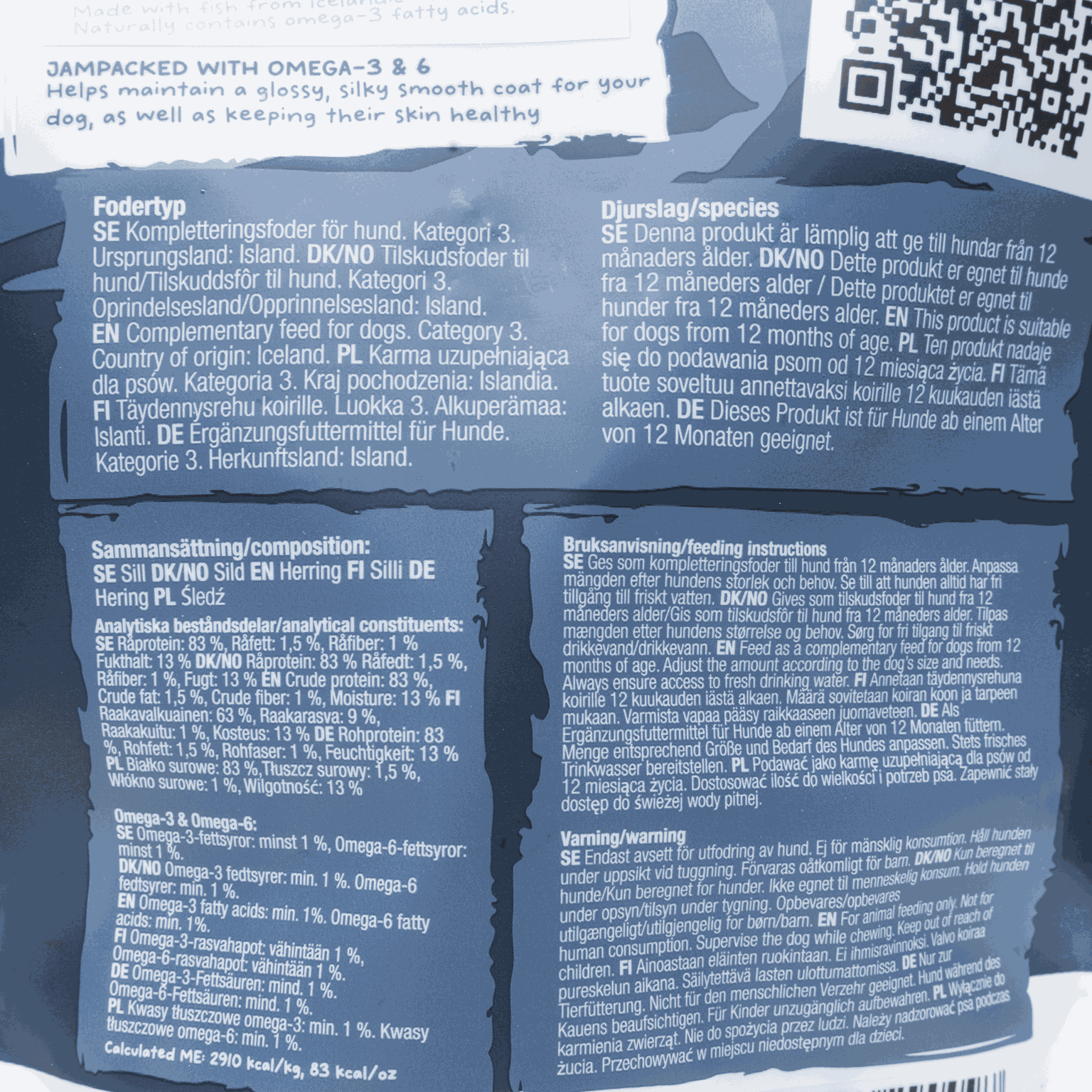 Dried whole Herring 70 gr, hundegodteri - full image 2