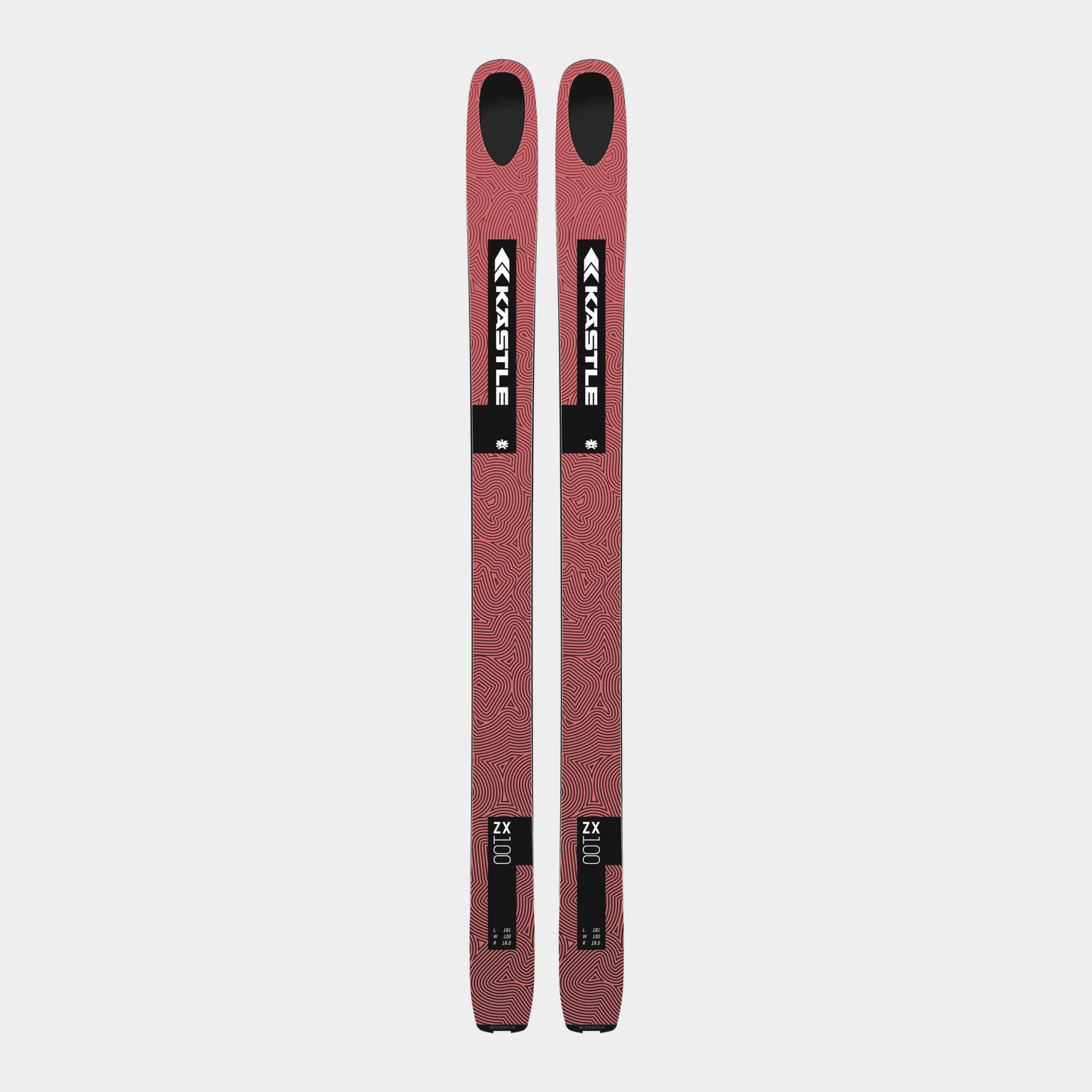 Touring Skis ZX100 24/25, frikjøringsski - Allmountainski - Rød | XXL