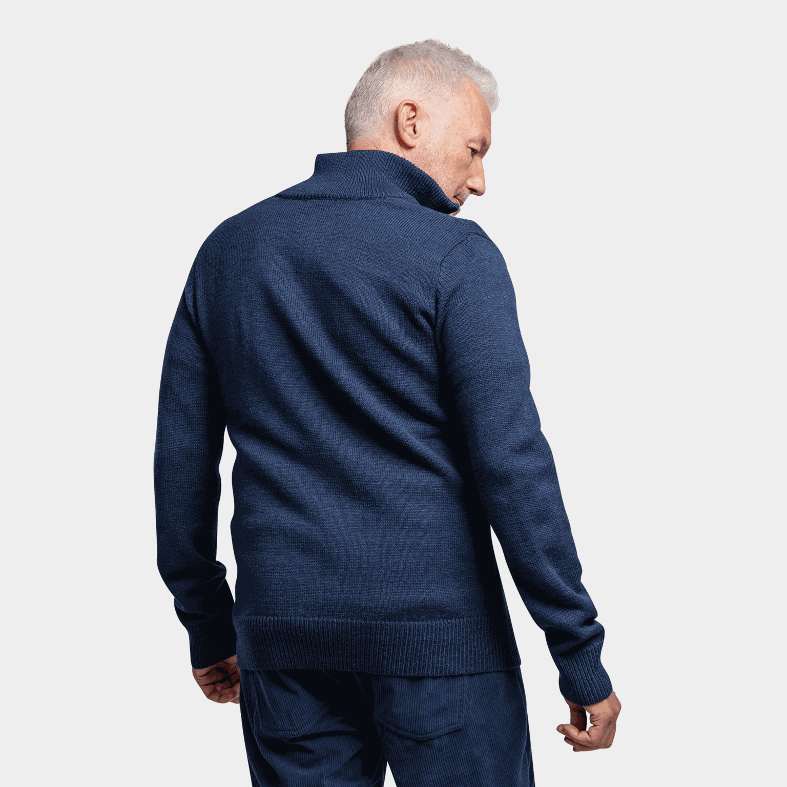 Nordfjord Half Zip Knitted Sweater, ullgenser - full image 2