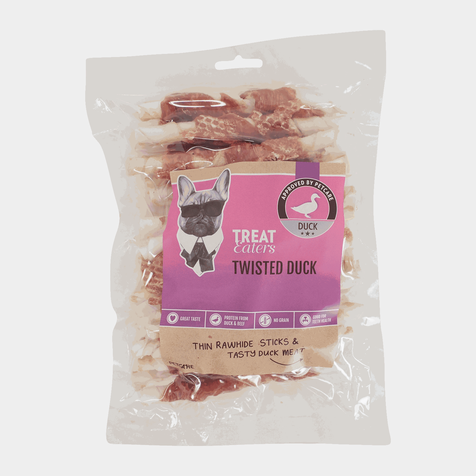 Twisted Duck 350 g, tyggepinner til hund - full image 1