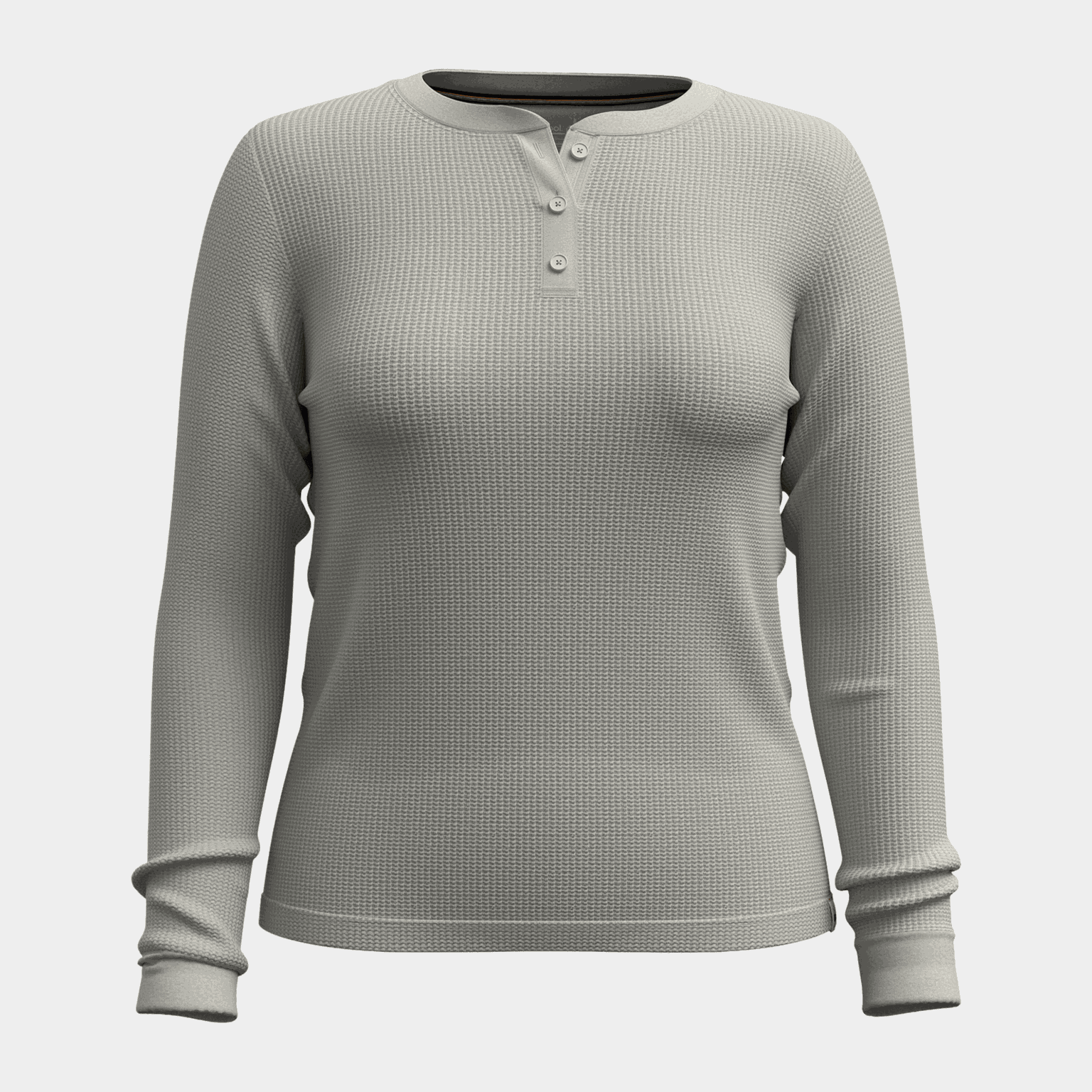 Waffle Long Sleeve Henley Everyday - full image 3