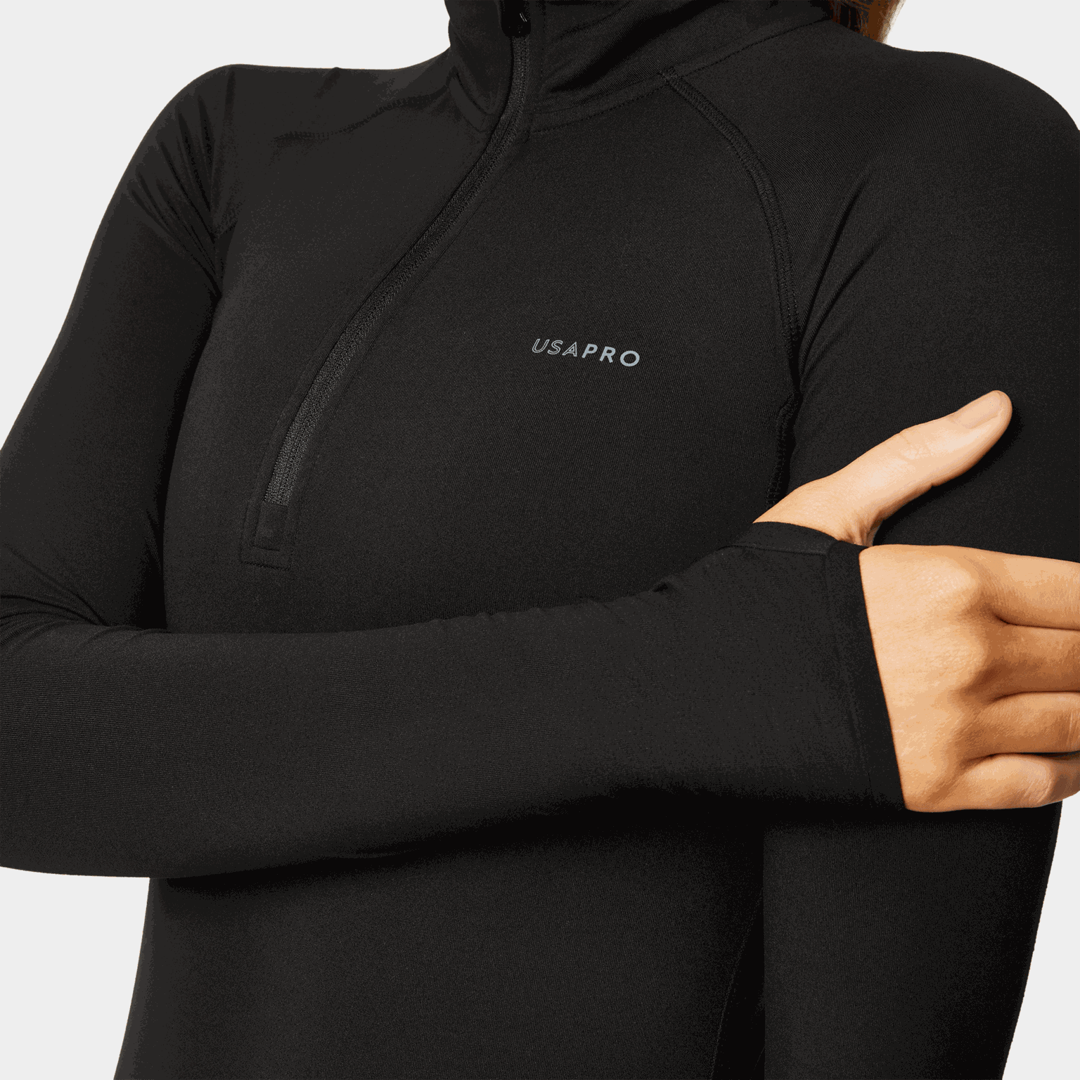 1/4 Long Sleeve Zip, treningsgenser, dame - full image 3