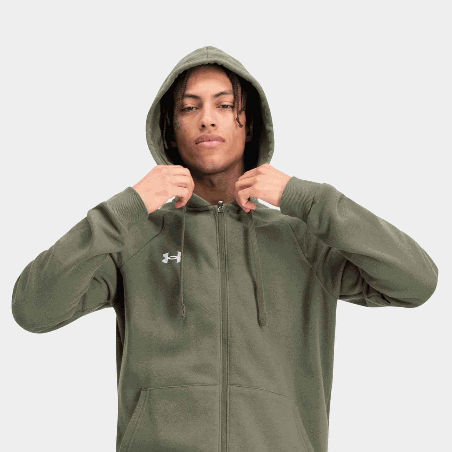 Rival Fleece Full Zip Hoodie, hettejakke, herre - full image 3