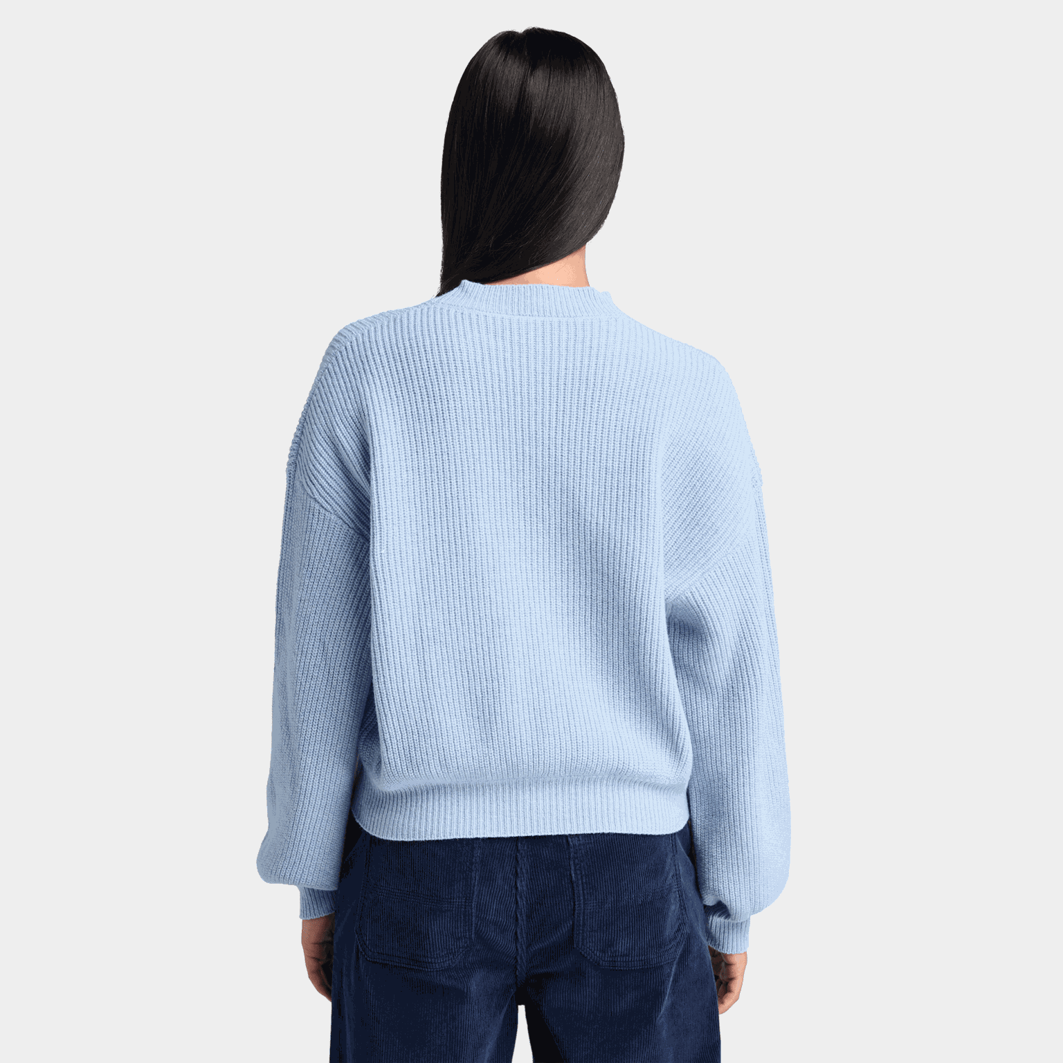 Wool Blend Crew Sweater, ullgenser, dame - full image 3