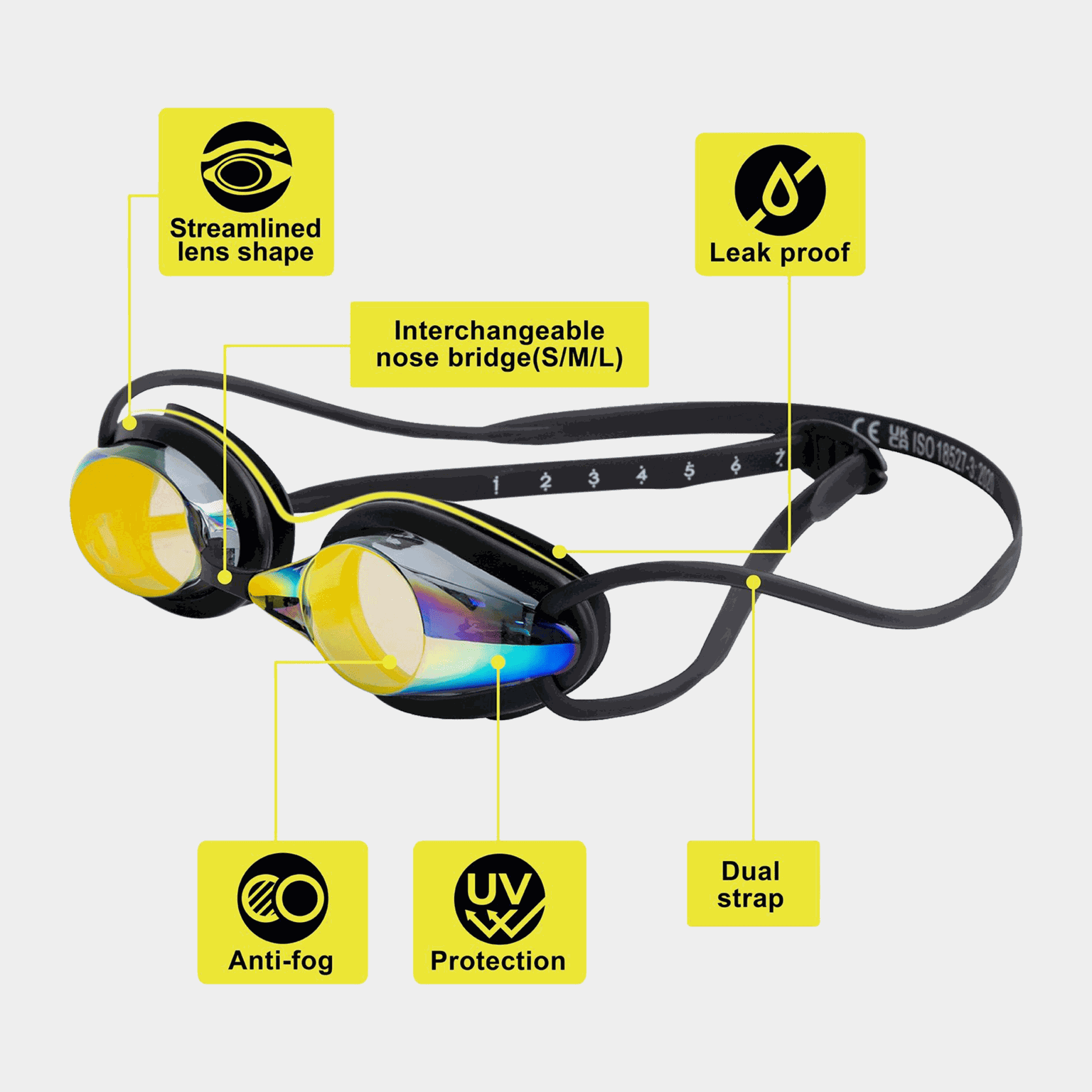 Hydro Pro Swimming Goggles, svømmebriller - full image 4