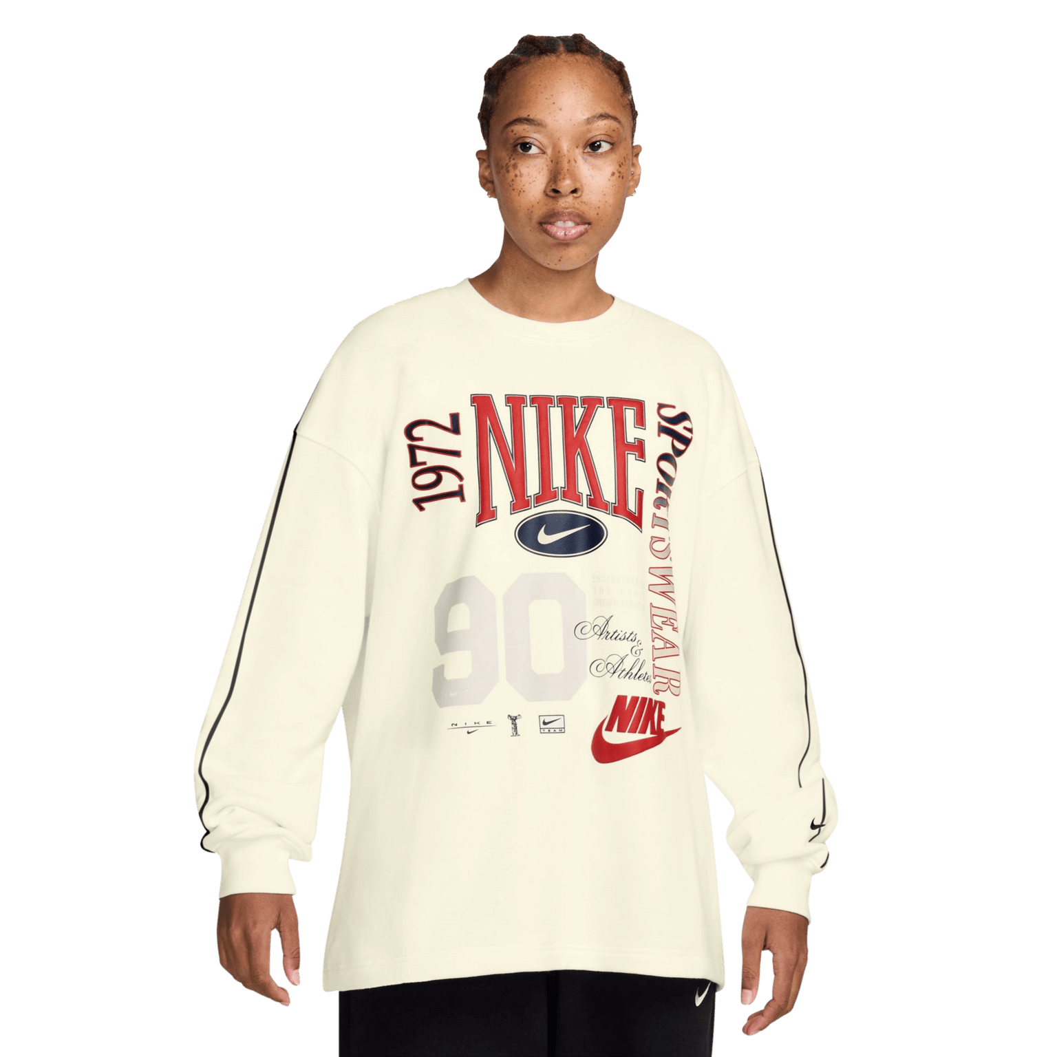 Nike Oversized Crew-Neck French Terry Sweatshirt, genser, dame