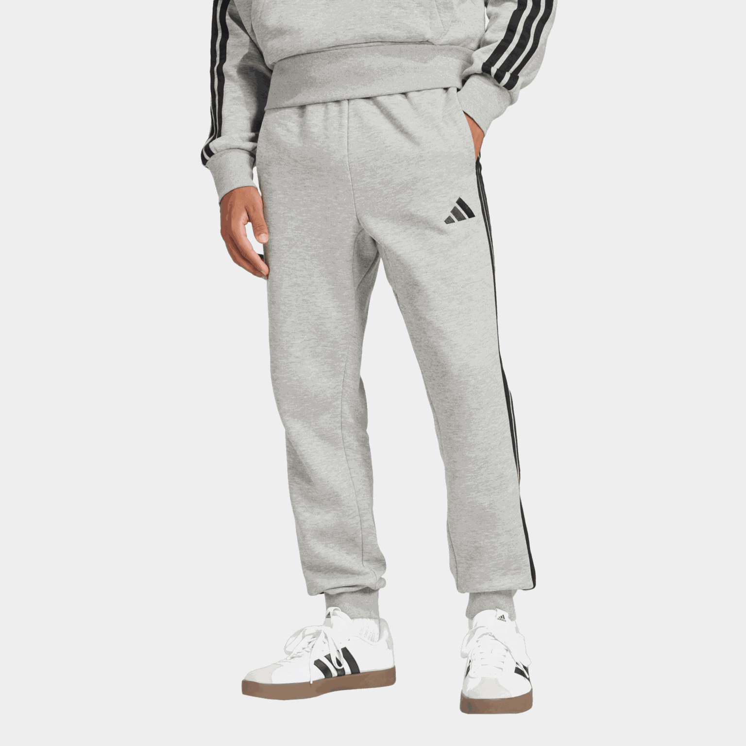 Essentials 3-Stripes Fleece Joggers, joggebukse, herre - full image 1