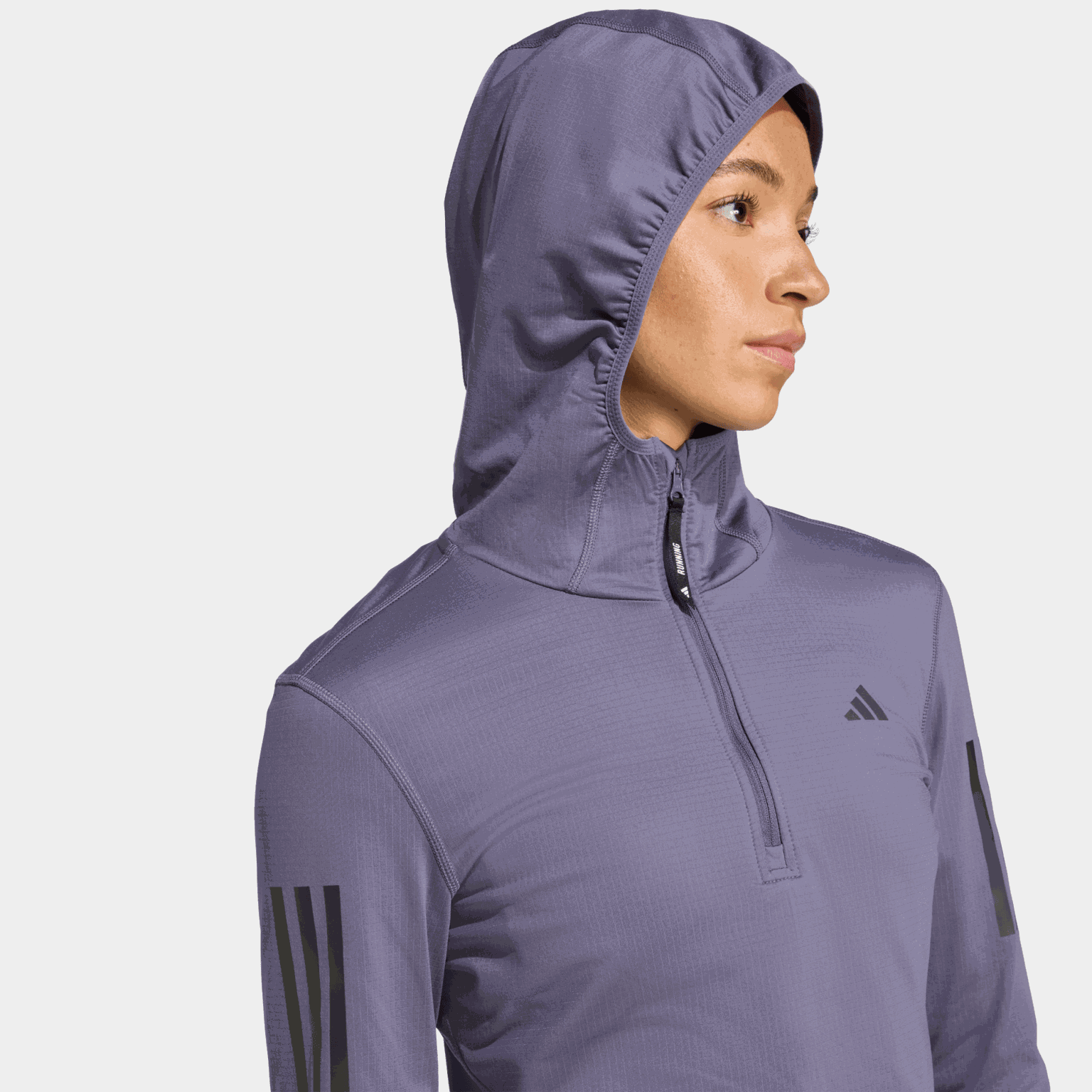 Own the Run Winterized Hooded Half-Zip, treningsgenser, dame - full image 4