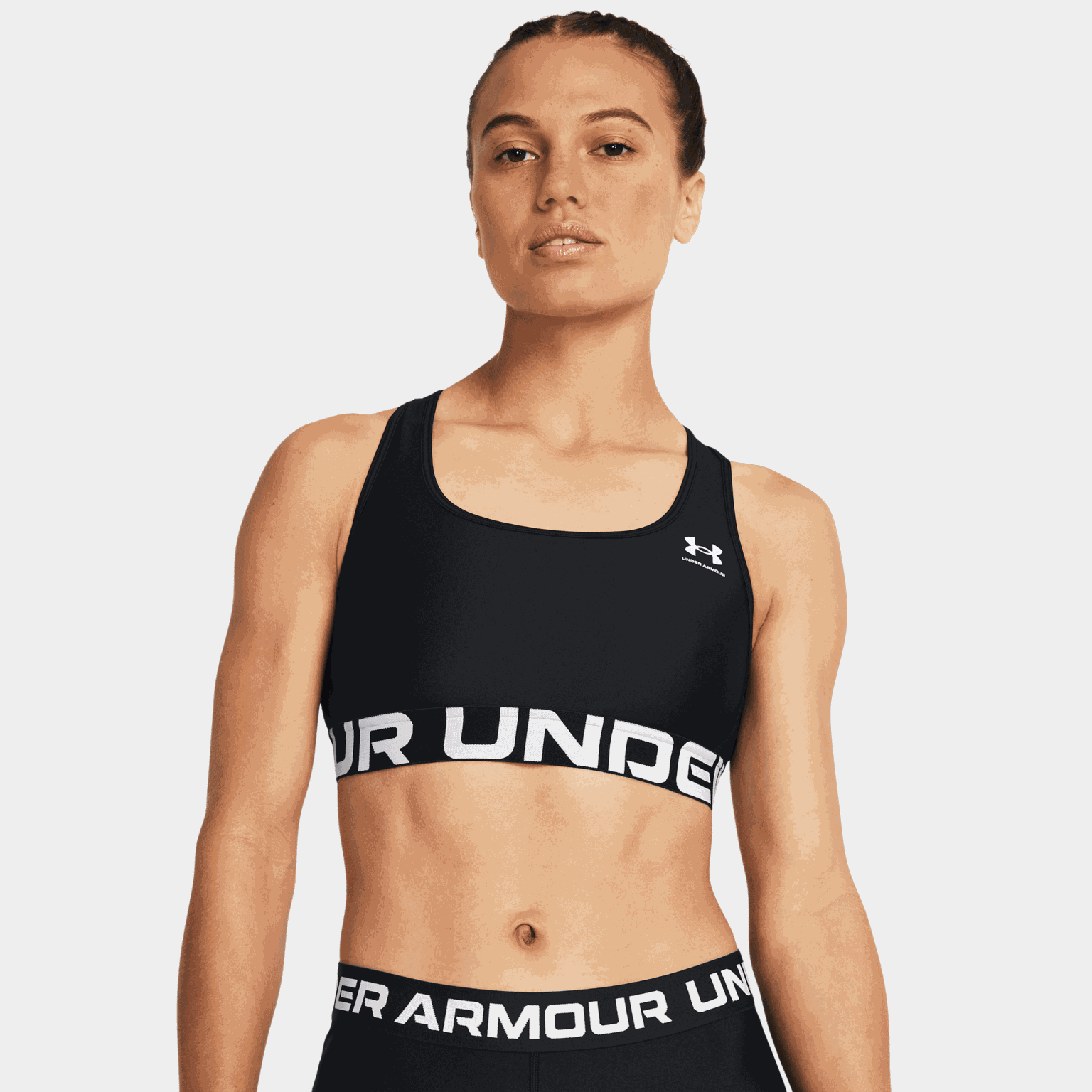 HeatGear® Mid Branded, sports-BH, dame - full image 1