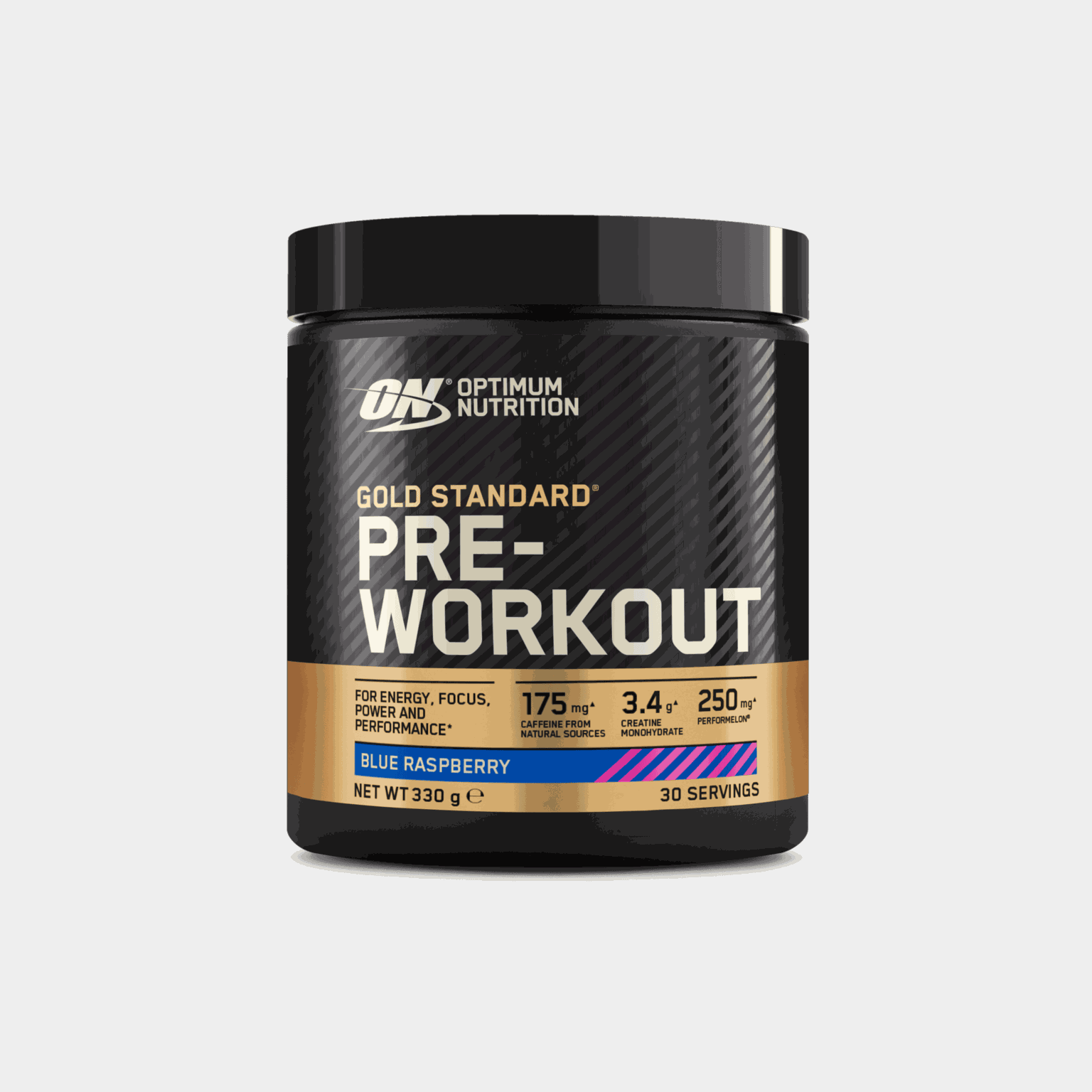 Gold Standard Pre Workout 330 g Blue Raspberry, pre-workout-pulver - full image 1