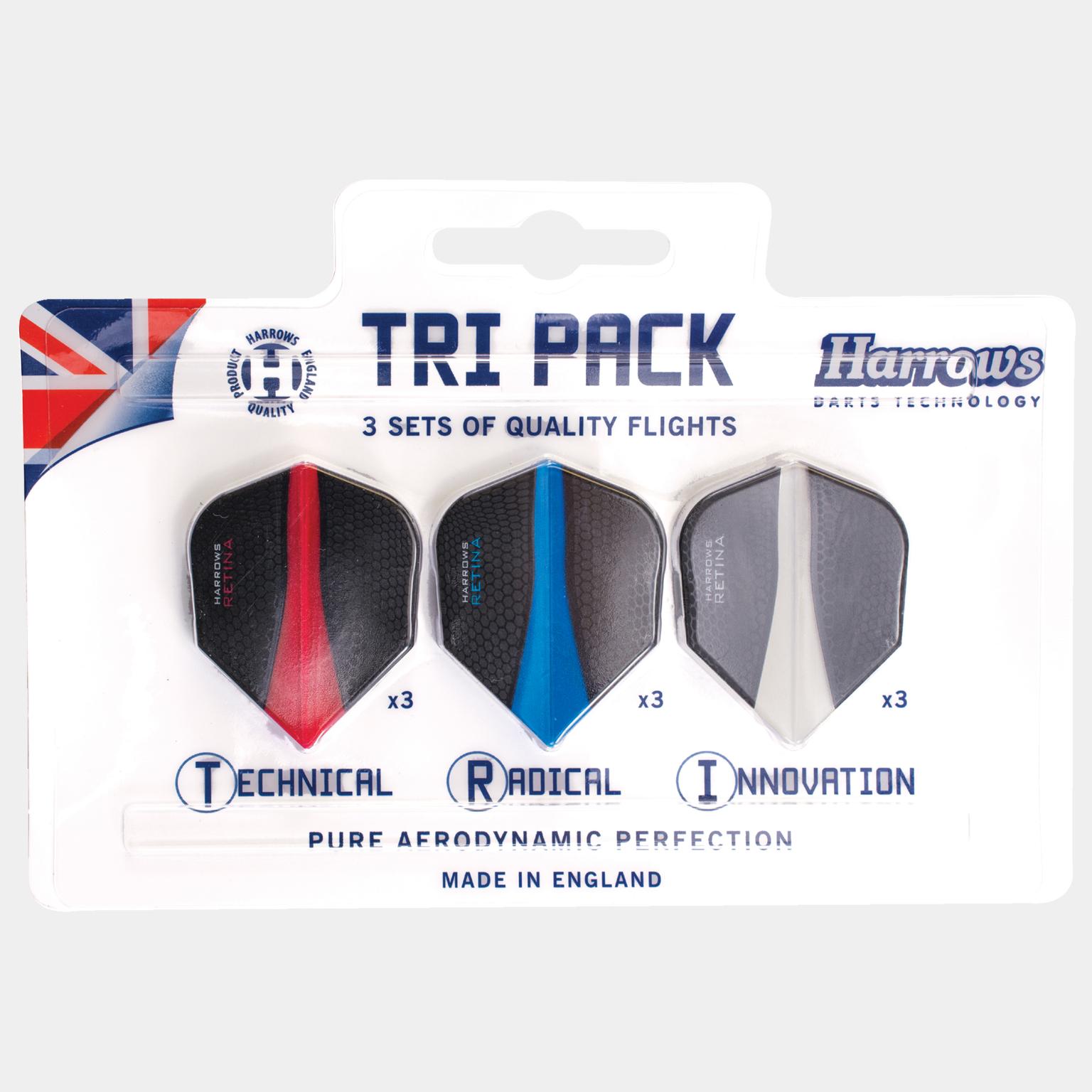 Dart Flights Retina Tri Pack 9 pcs, tilbehør til dartpiler - full image 1
