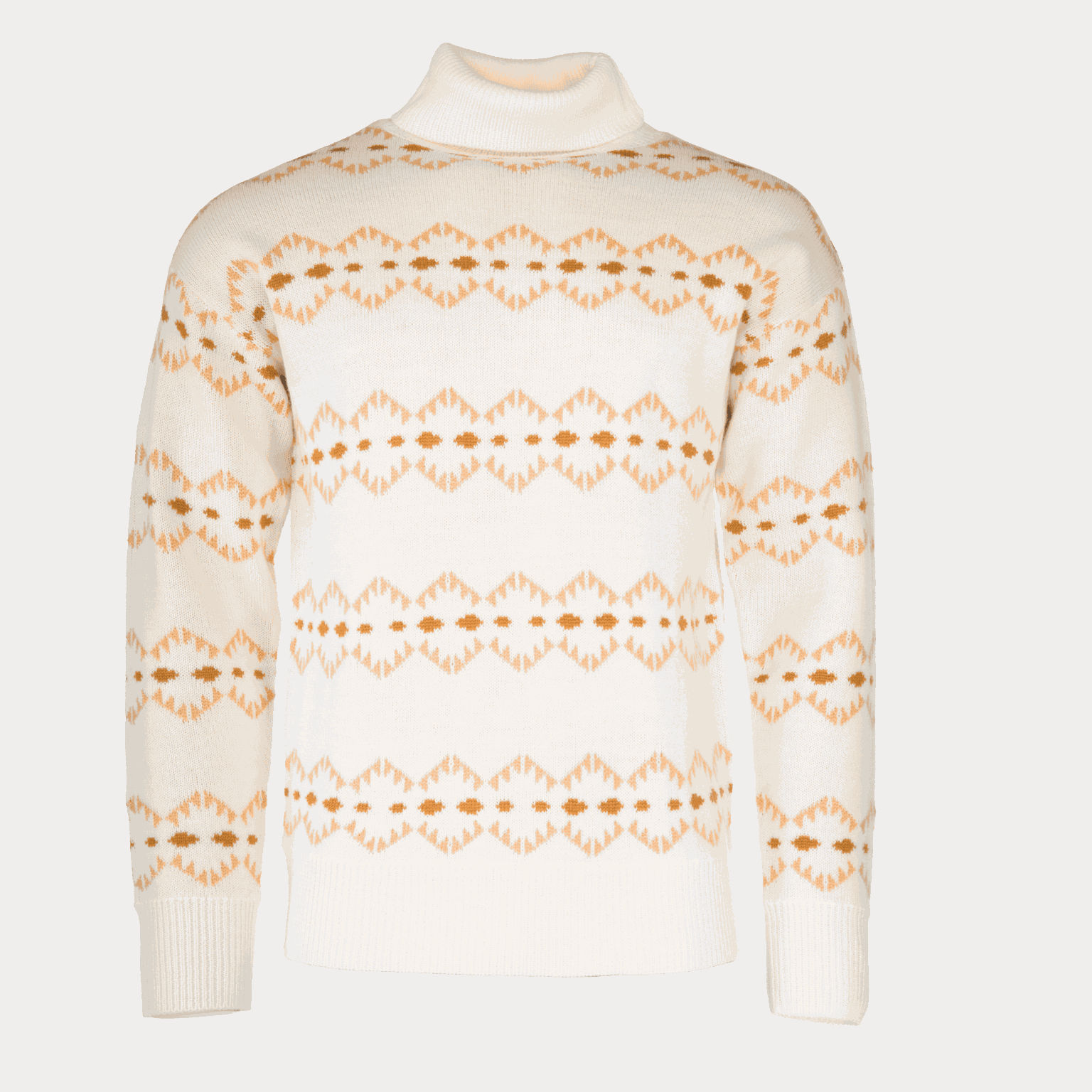 Jokkmokk Wool Stripe Turtleneck Sweater, ullgenser - full image 1